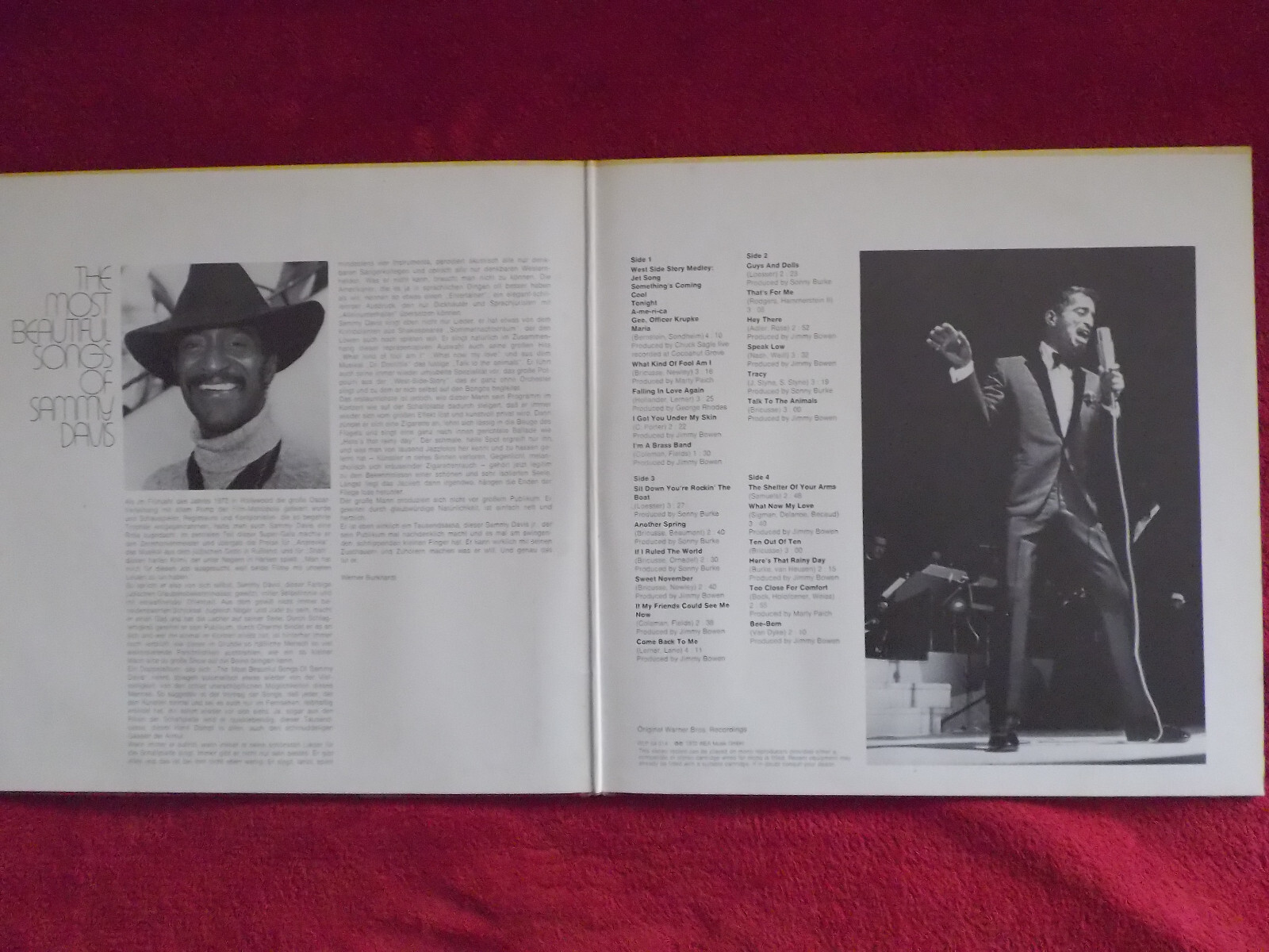 Sammy Davis – The most beautiful songs of Sammy Davis | Reprise Records 64 014 | D-LP, Bild 2