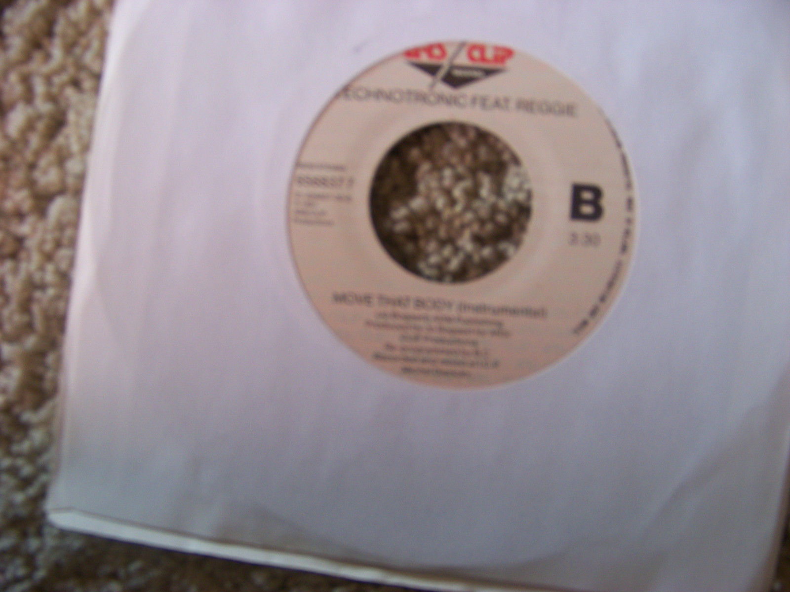 Technotronic feat. Reggie – Move the body / same instr. (ARS Records, 656637 7, 1991, 7-Inch-Single), Bild 2