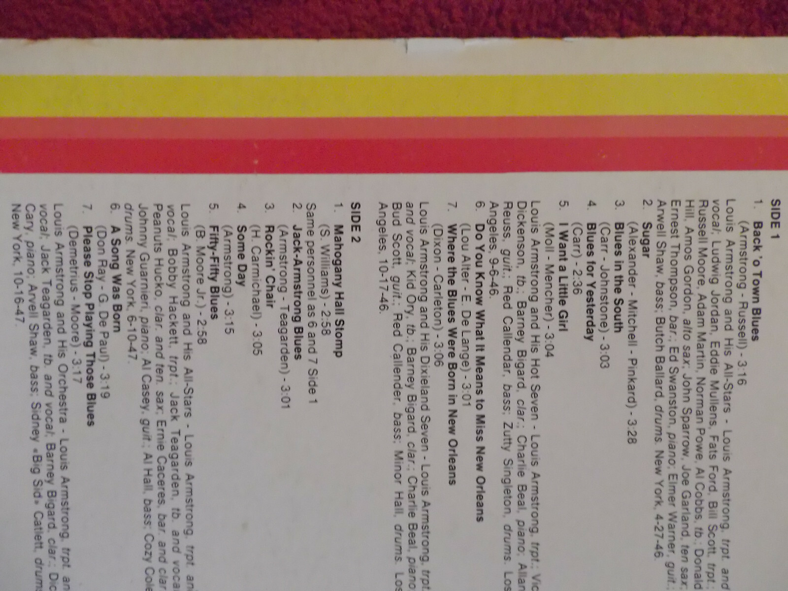 Louis Armstrong – In the ´40 s (LP, RCA Records), Bild 3
