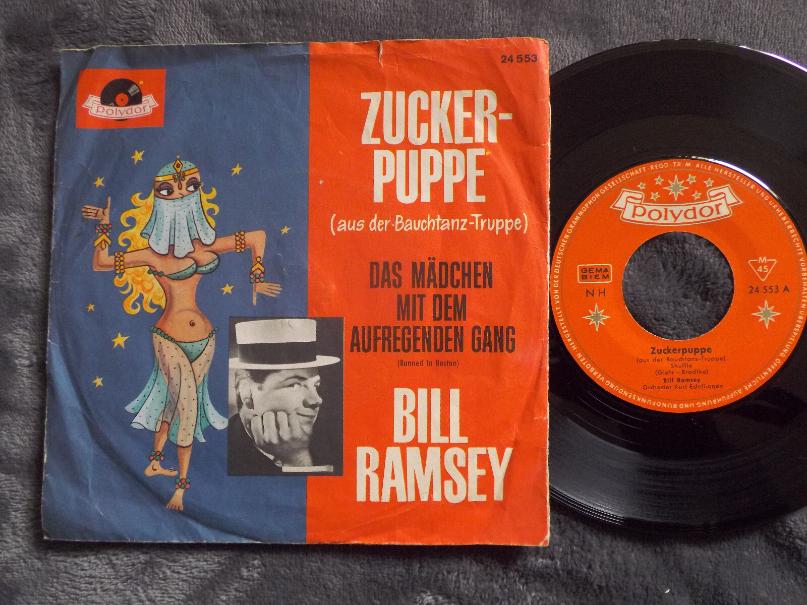 Bill Ramsey – Zuckerpuppe / Das Mädchen mit dem aufregenden Gang (Polydor, 24 553)