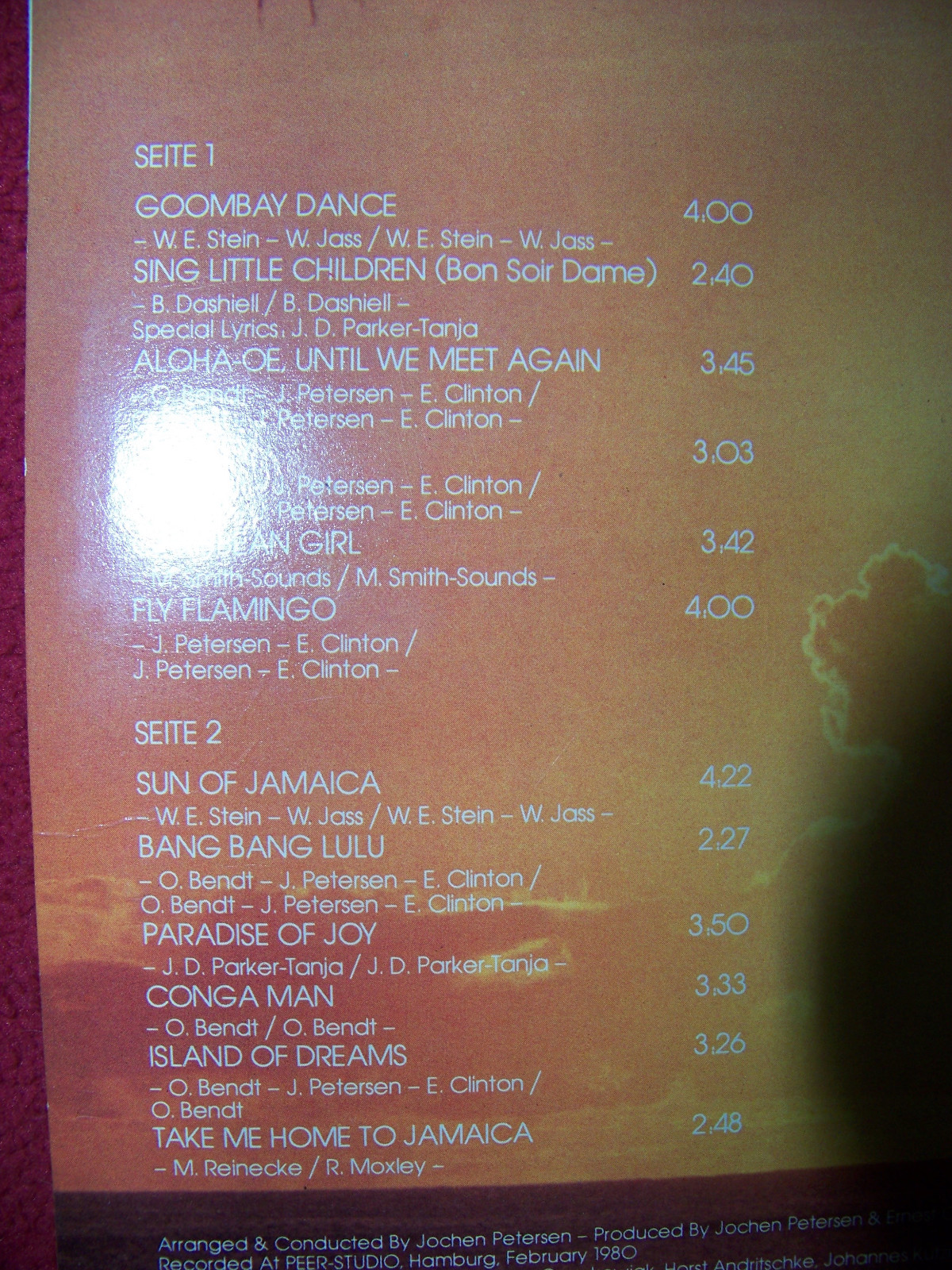 Goombay Dance Band – Zauber der Karibik (CBS Records Club-Edition, LP, Niederlande 1980), Bild 5