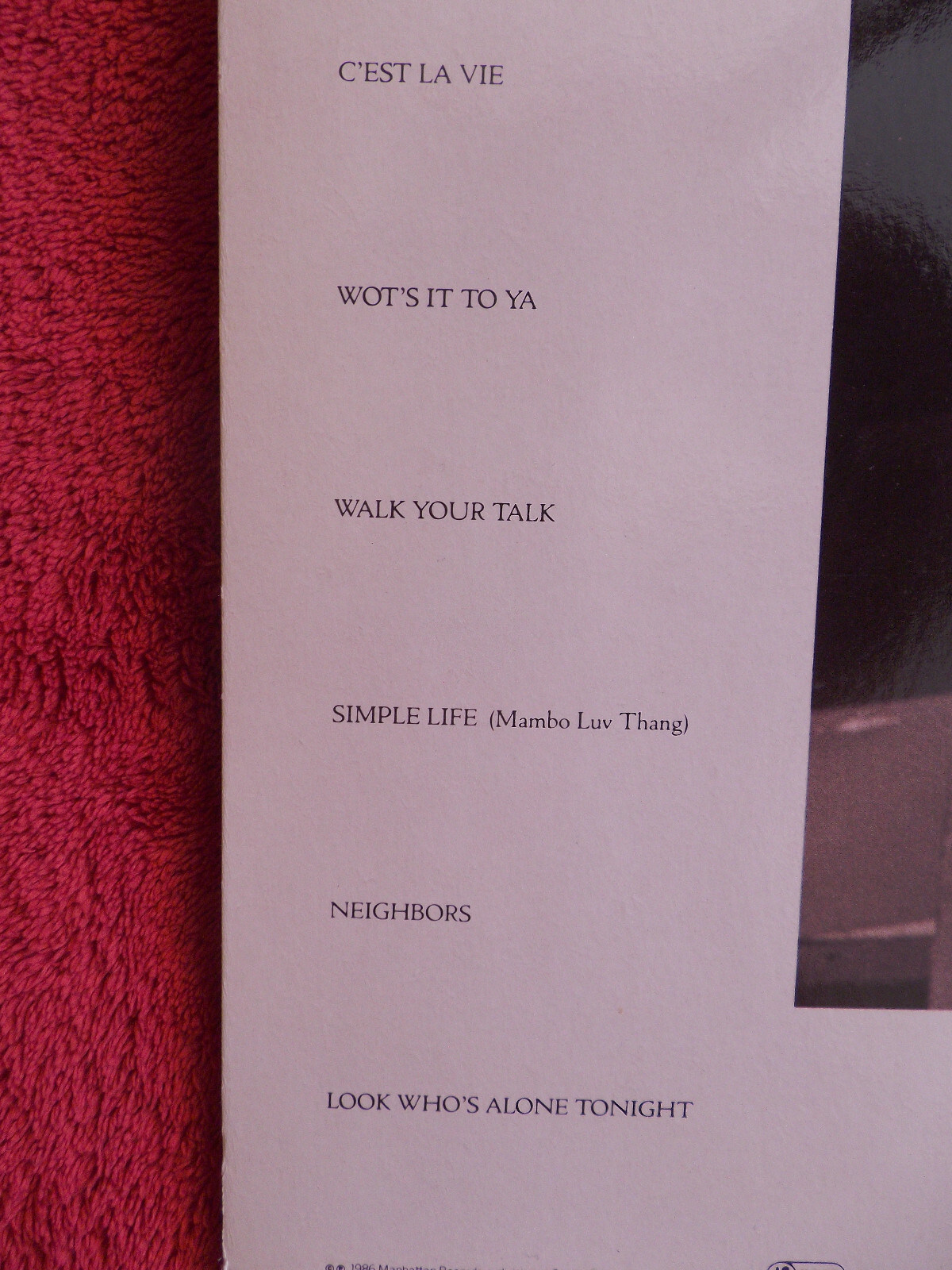 Robbie Nevil – Robbie Nevil, LP, Manhattan Records, 1986, Bild 5