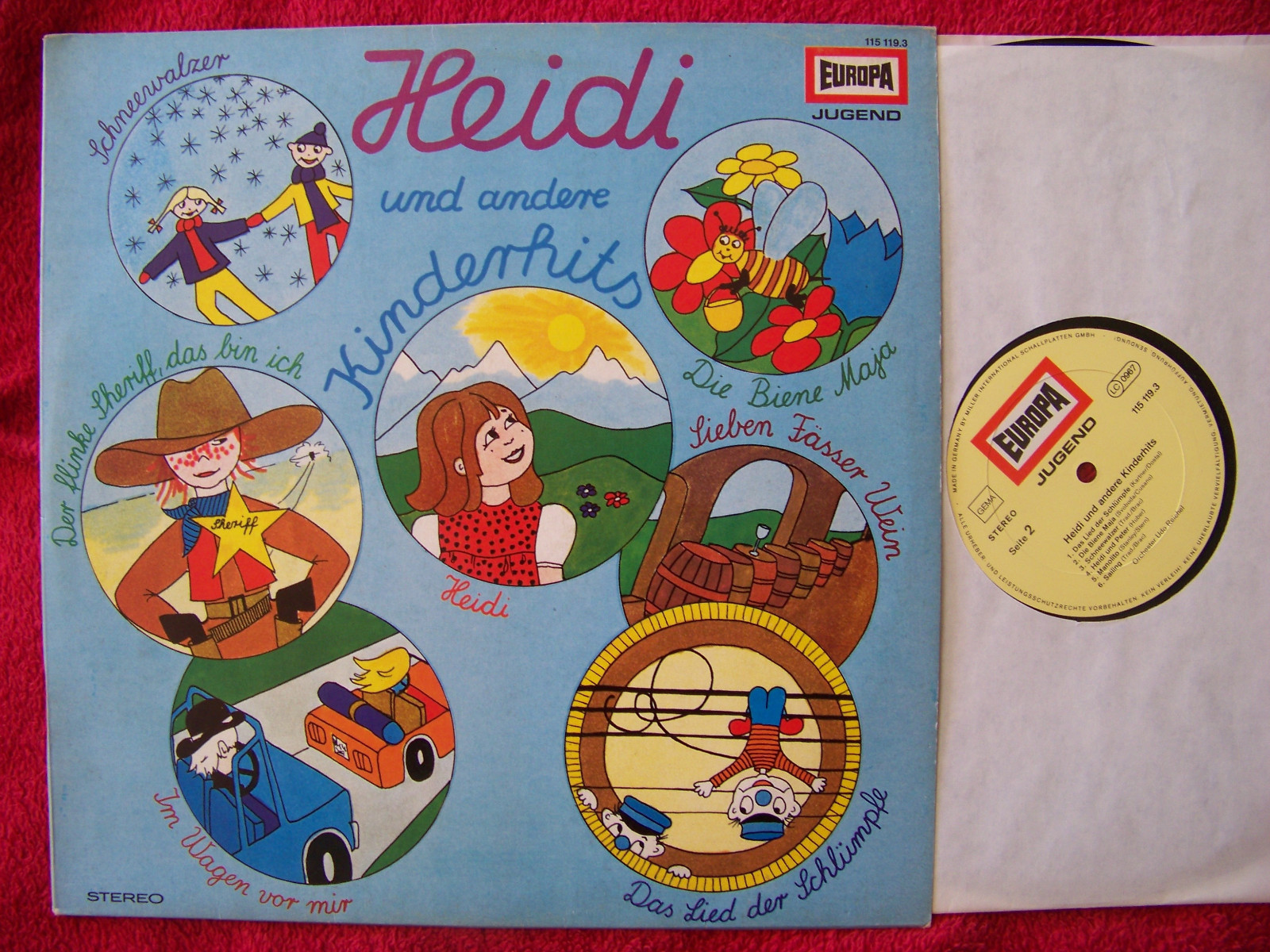 Various – Heidi und andere Kinderhits (Europa Jugend, LP)