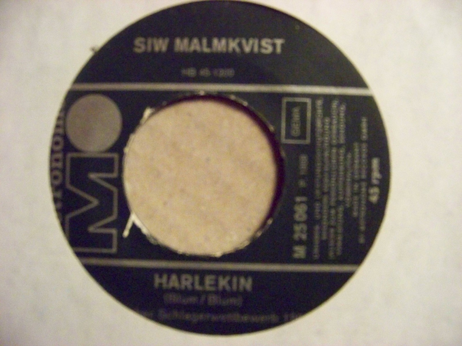 Siw Malmkvist – Harlekin / Prinz Eugen (Metronome, M 25 061)