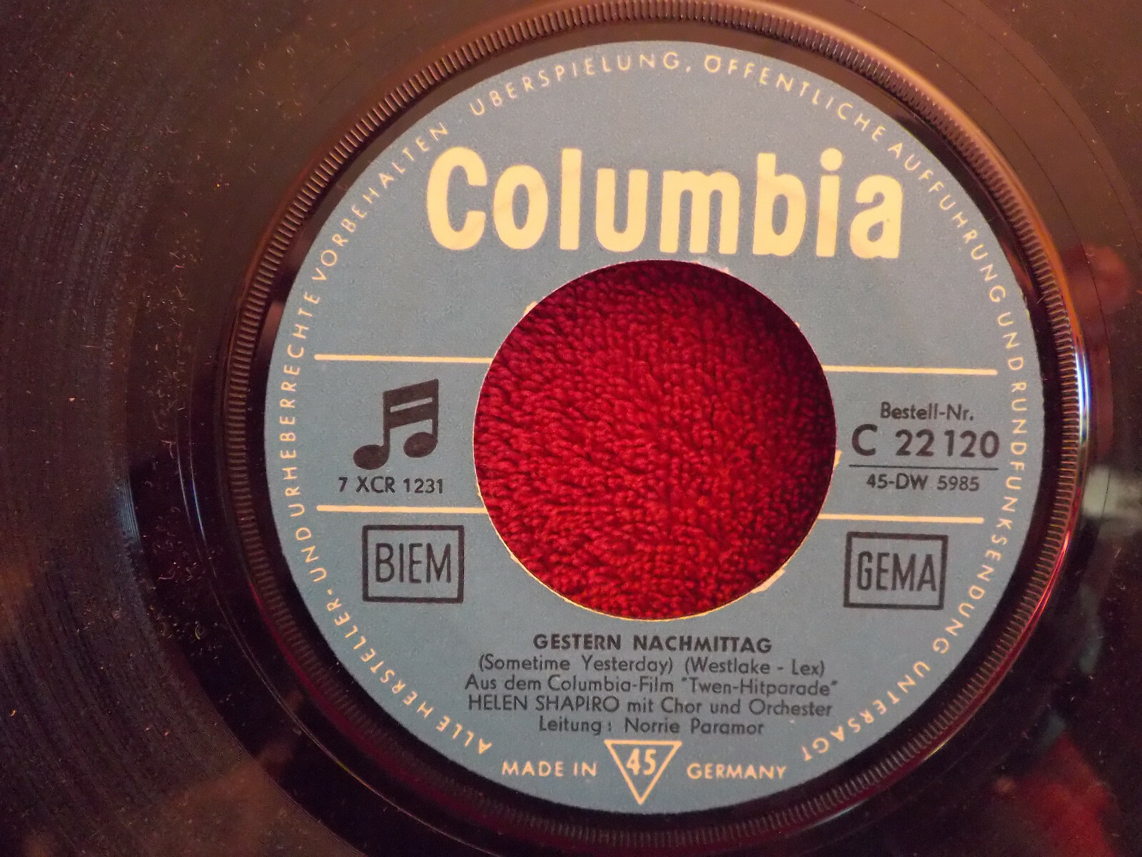Helen Shapiro – Den Ton kenn´ ich schon / Gestern Nachmittag (Single), Bild 2