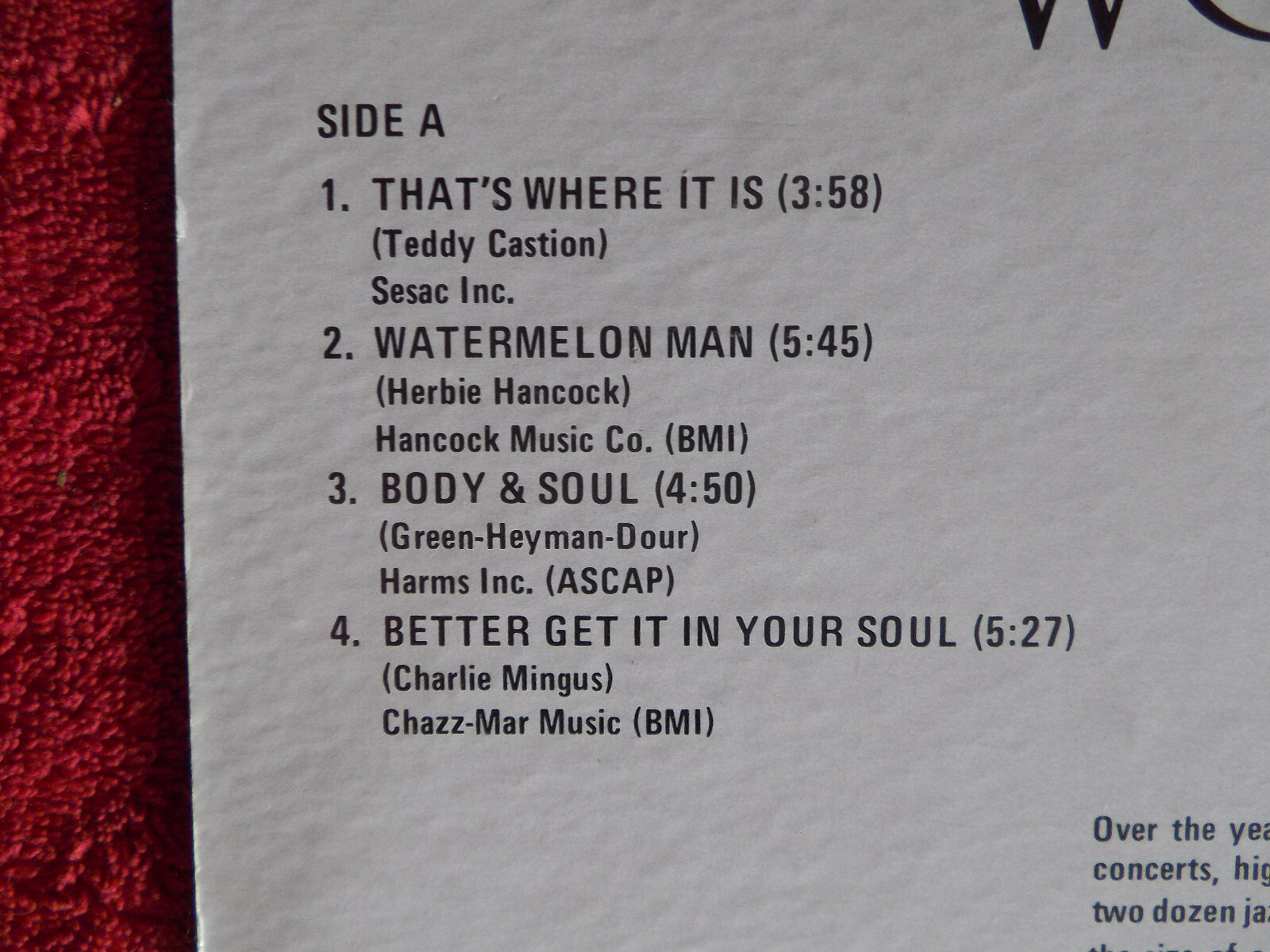 Woody Herman – 1963 Encore (Trip Records, TLP - 5570), Bild 4