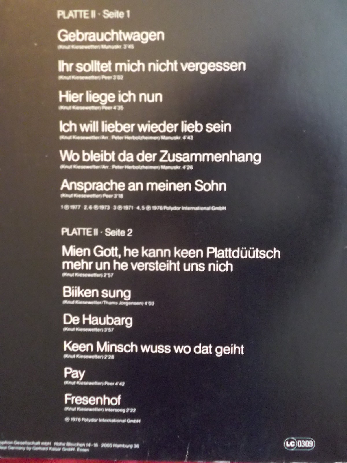 Knut Kiesewetter – Stargala (Polydor Records, Double LP), Bild 5