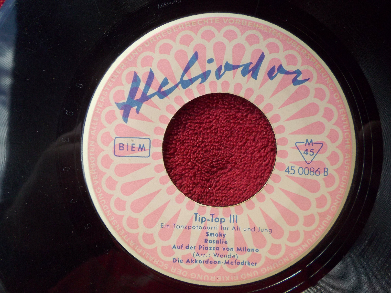 Die Akkordeon-Melodiker – Tip-Top III | Heliodor Records 45 0086, Bild 2