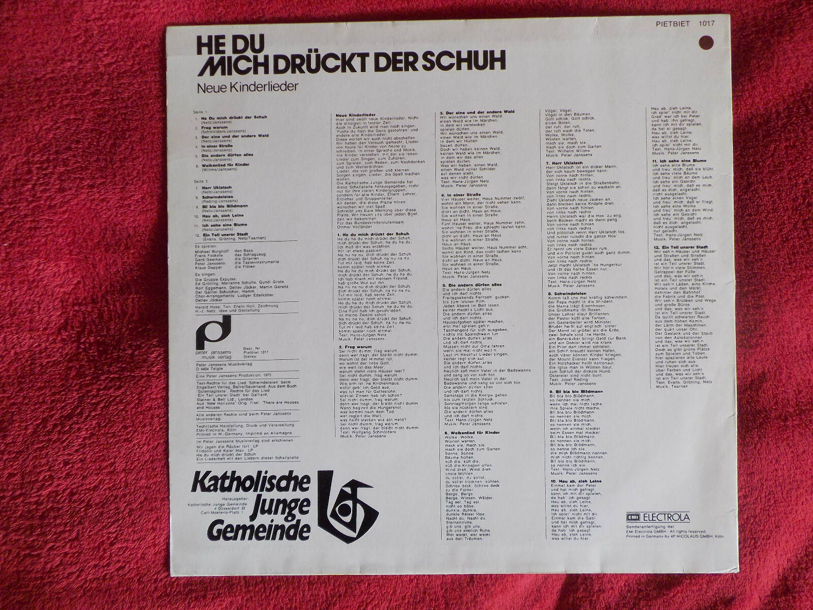 Peter Janssens – He du mich drückt der Schuh! (LP), Bild 3