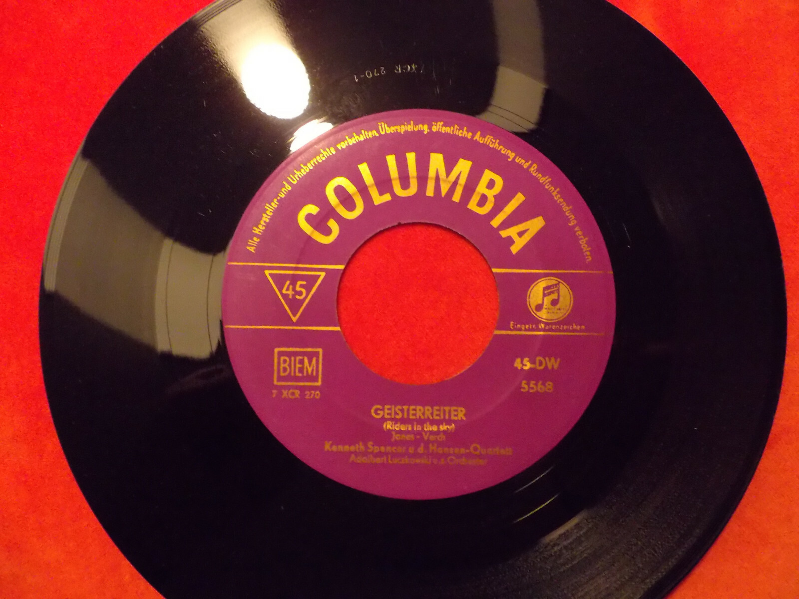 Kenneth Spencer – Geisterreiter / Heimweh nach Virginia | Columbia 45
