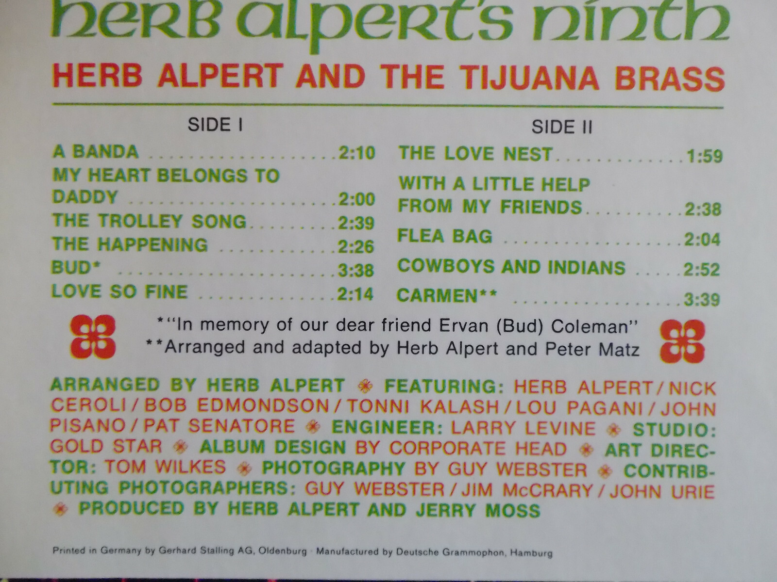 Herb Alpert & The Tijuana Brass – Herb Alpert’s Ninth | A&M LP, Bild 3