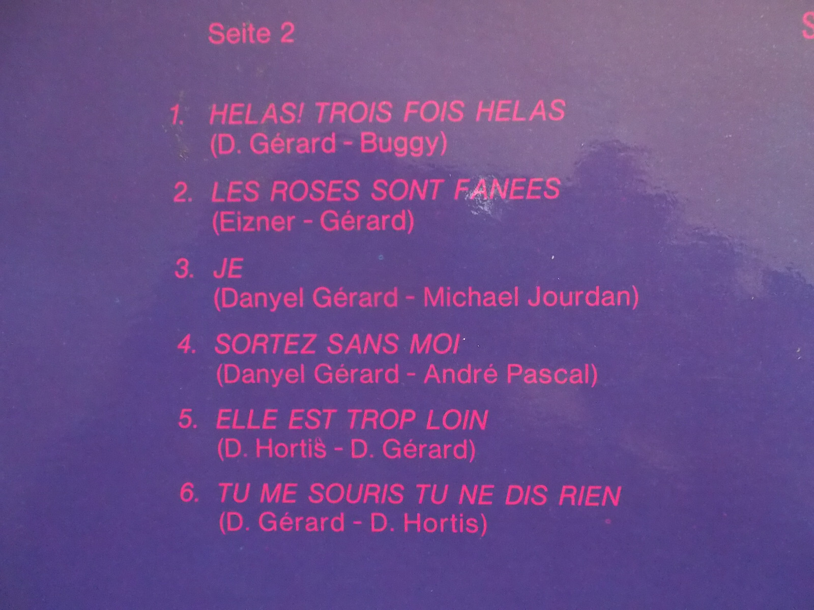 Danyel Gerard – Danyel Gerard (LP, Metronome Records, 1971), Bild 4