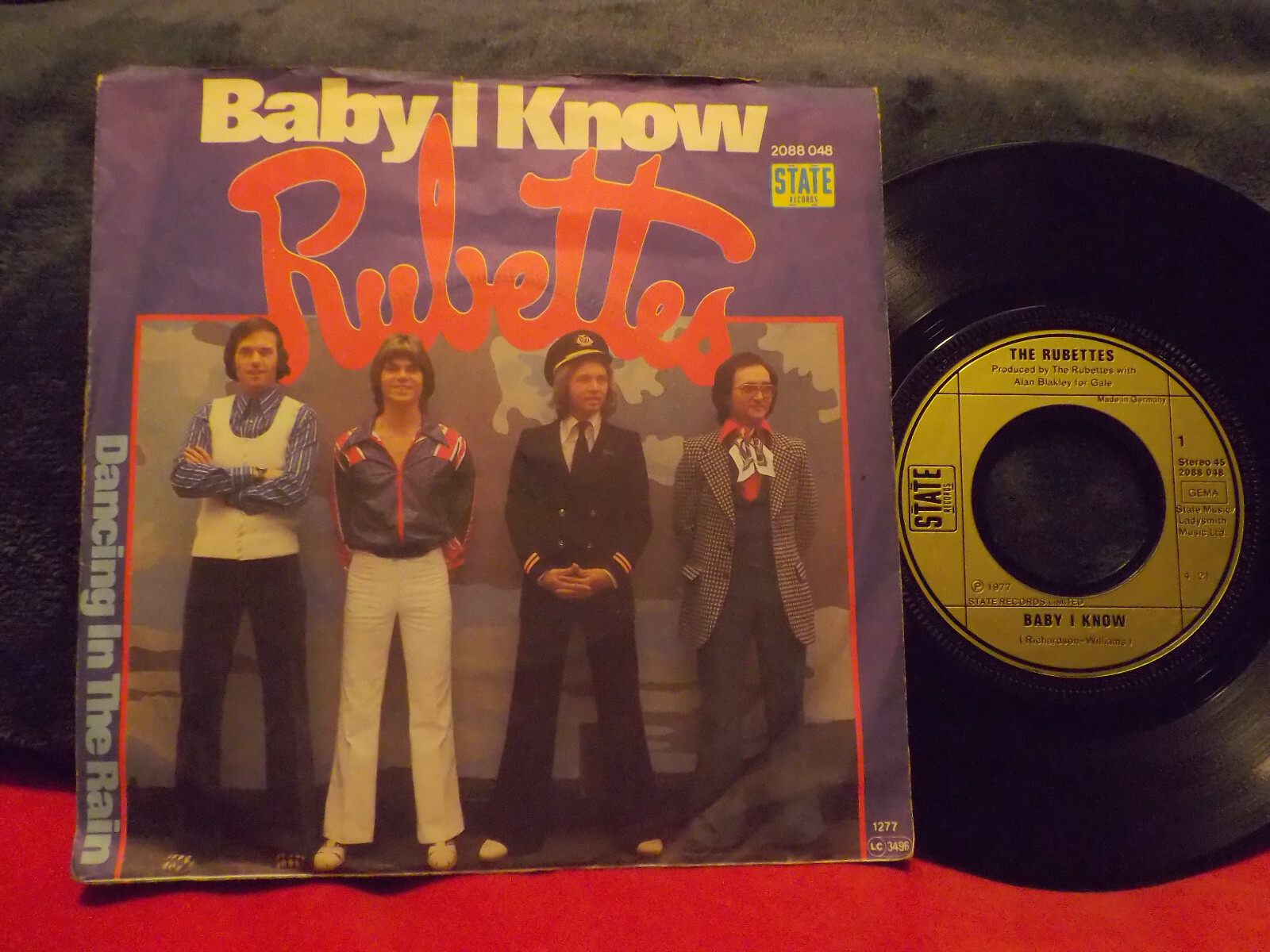 The Rubettes – Baby I know / Dancing in the rain (Single, 1977)