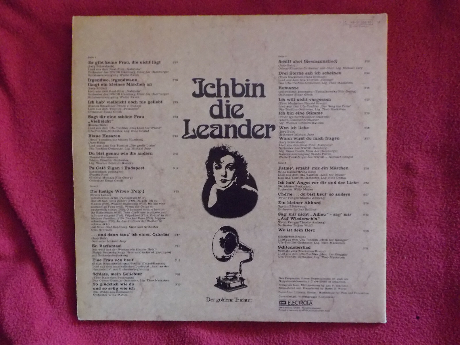 Zarah Leander – Ich bin die Leander | Odeon Records | Doppel-LP, Bild 3