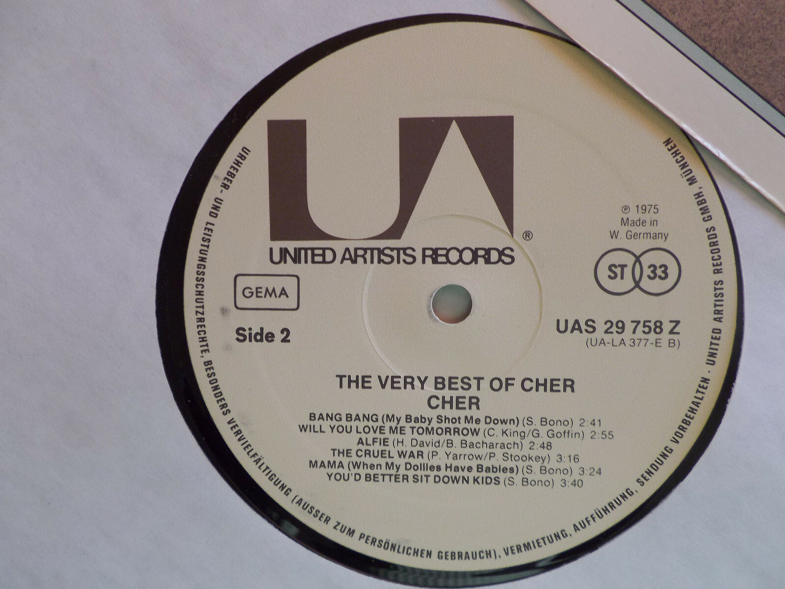 Cher – The Very Best of Cher (LP, Deutschland, 1975), Bild 2