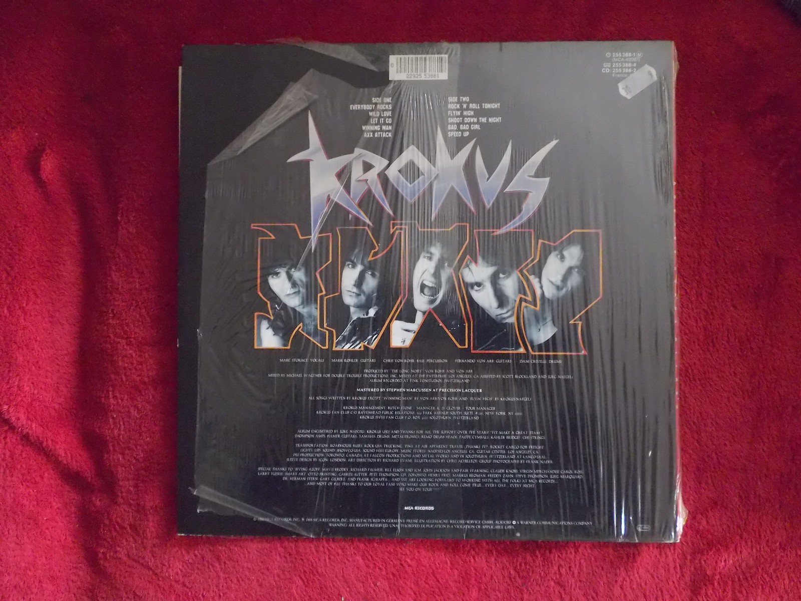 Krokus – Heart Attack | MCA Records 255 388-1, LP, Deutschland 1988, Bild 2