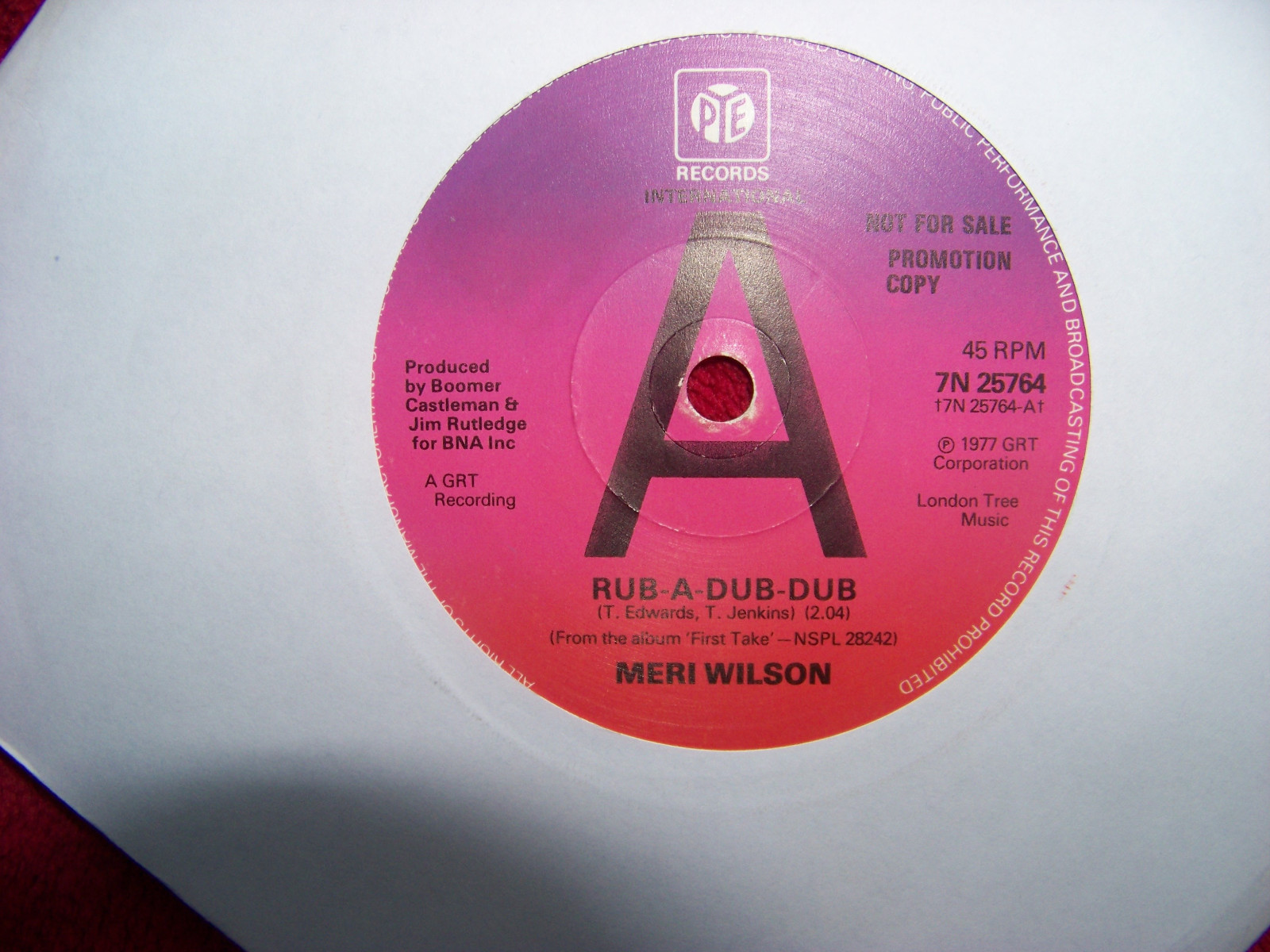 Meri Wilson – Rub-a-dub-dub / Silver bue Mercedes (PYE Records, 7N 25764)