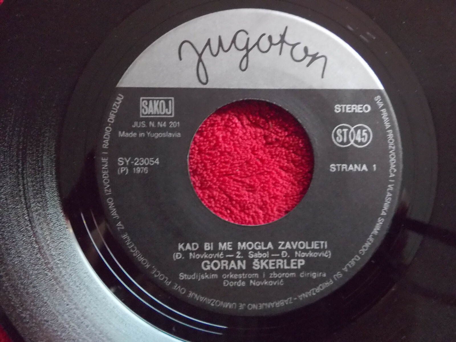 Goran Skerlep – Kad bi me mogla zavoljeti / Da si znala (Jugoton, SY 23054, 1976), Bild 2