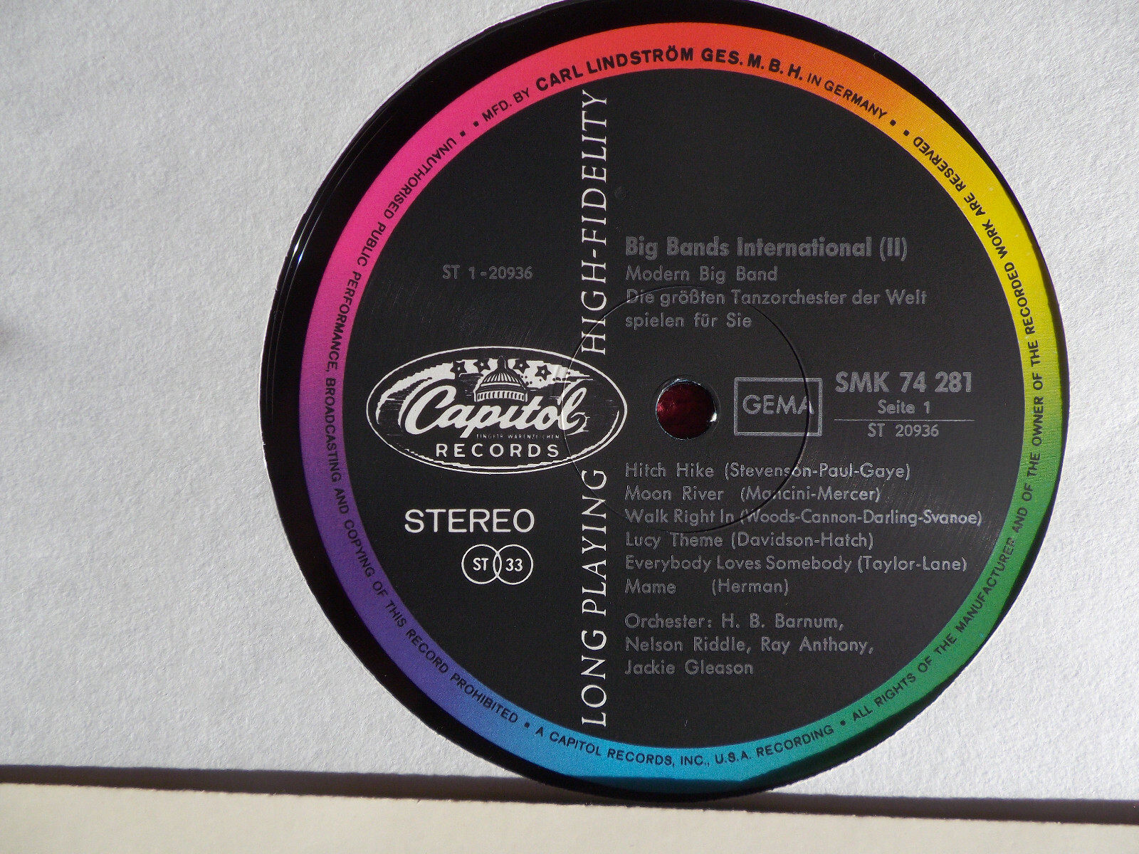 Various – Big Band International 2 / Modern Big Band (Capitol Records, SMK 74 281), Bild 2