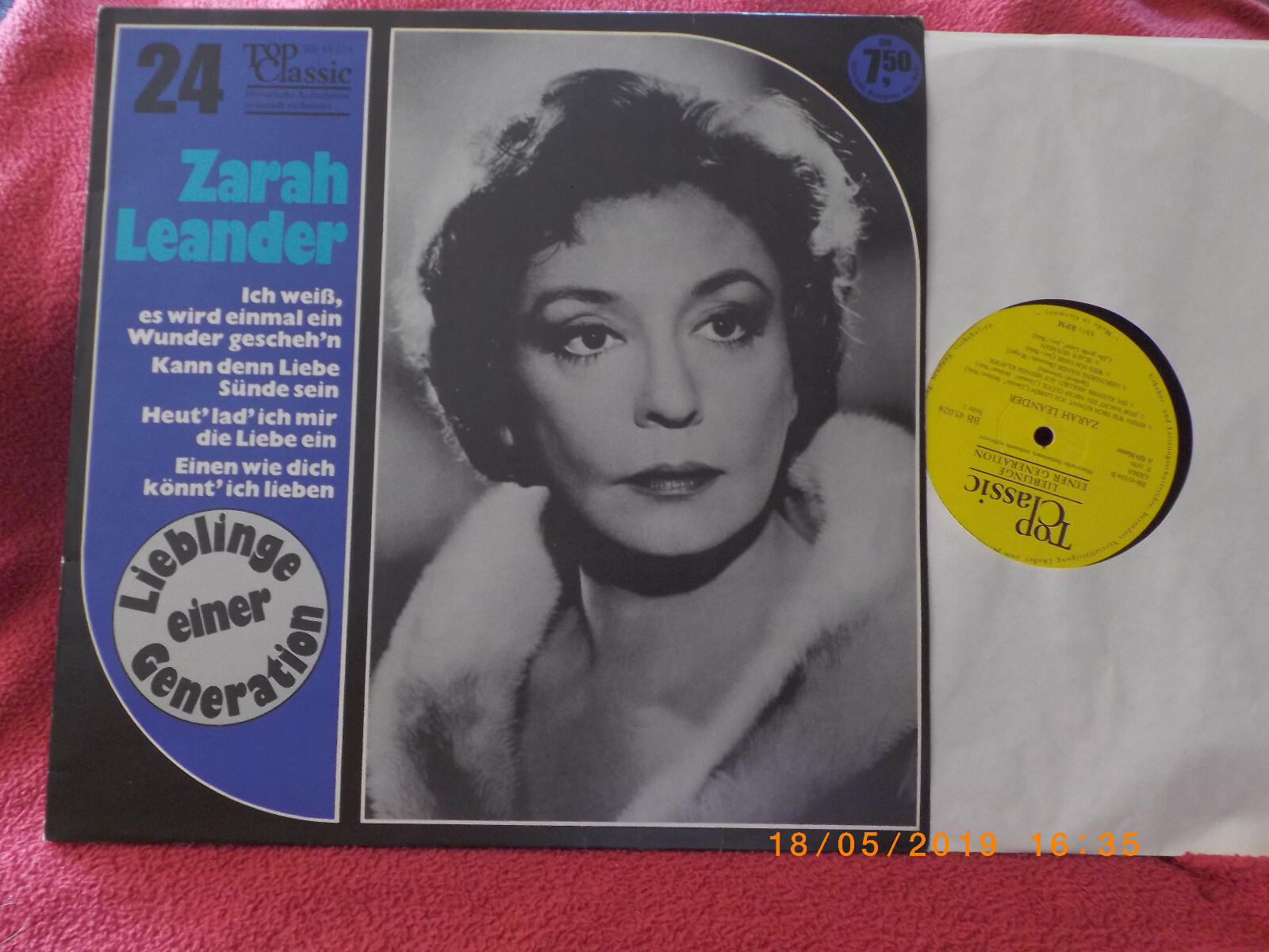 Zarah Leander – Lieblinge einer Generation | LP, Top Classic Records, BB 45.024 (1970)
