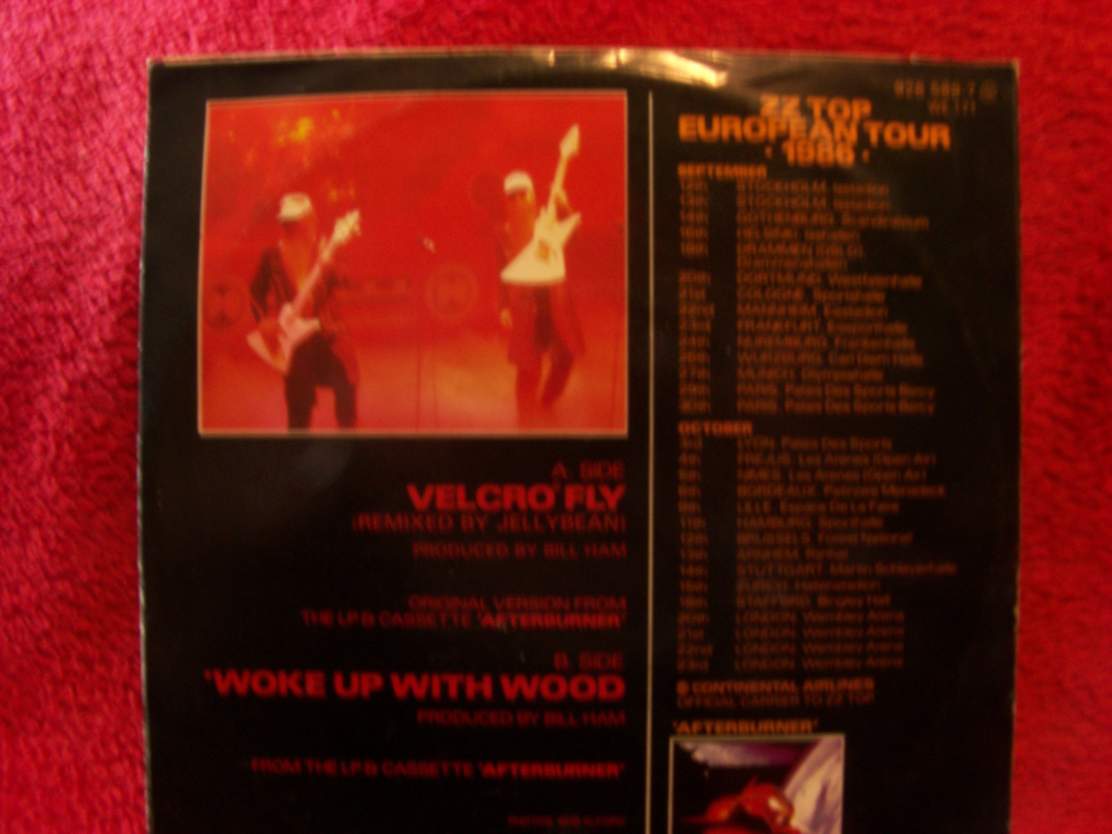 ZZ Top – Velcro Fly / Woke Up with Wood (7″-Single, 1986), Bild 2