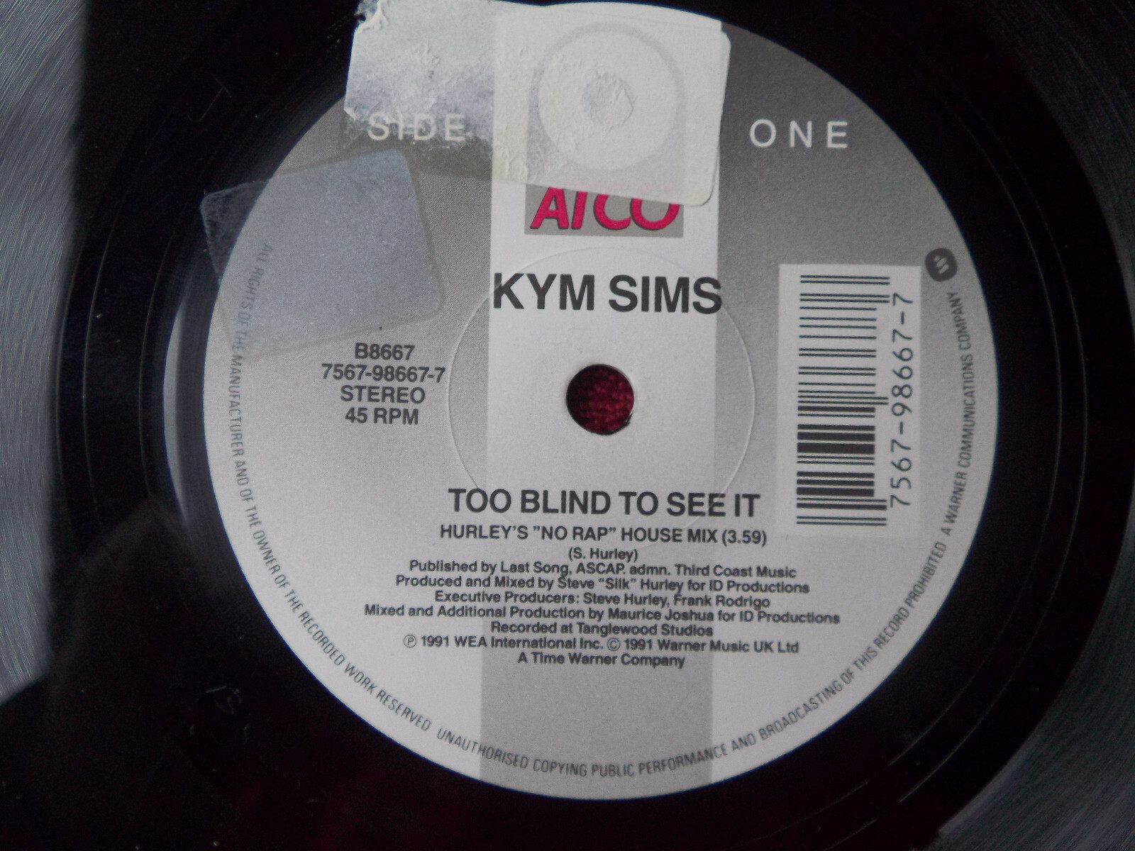 Kym Sims – Too blind to see it (Single, ATCO Records)