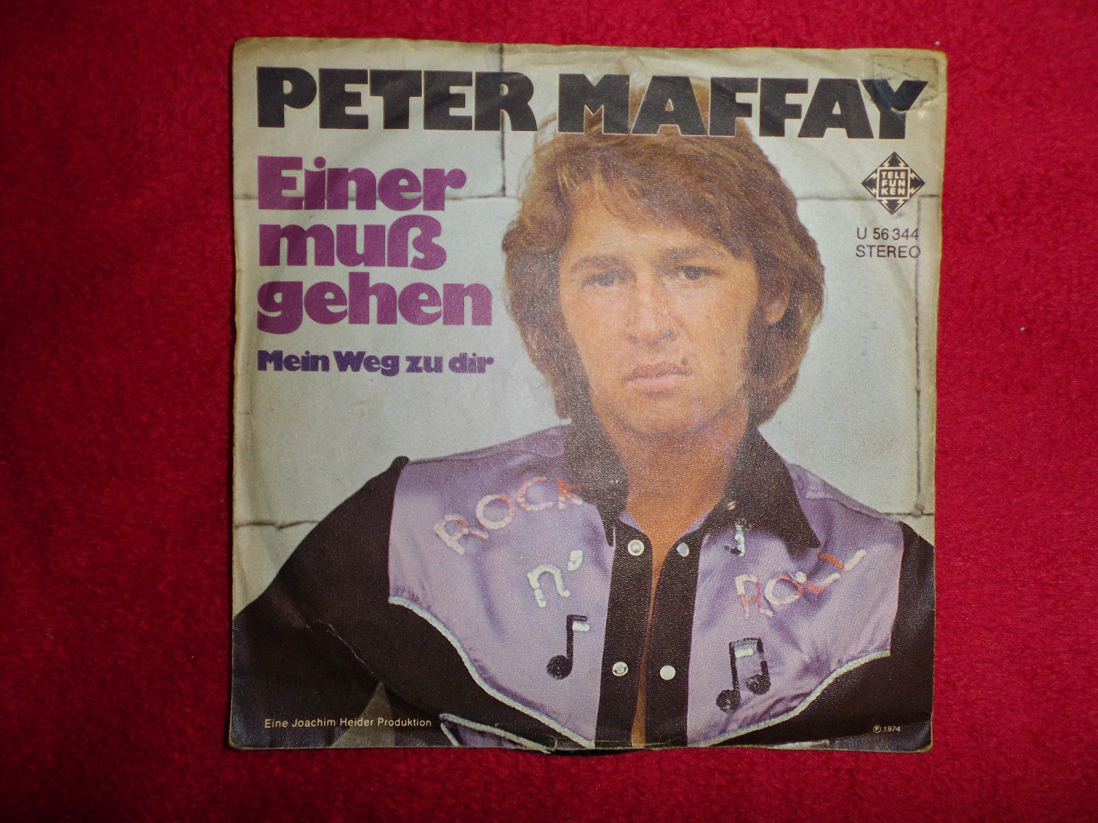 Peter Maffay – Einer muß gehen / Mein Weg zu dir, Telefunken Records U 56 344, Bild 2