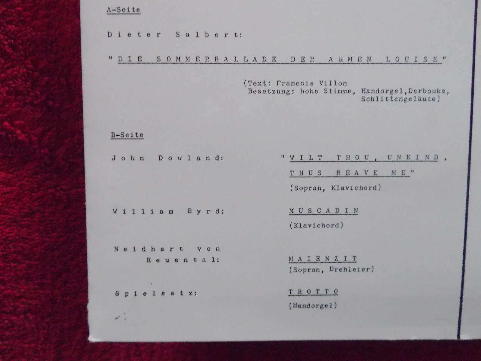 Duo Salbert - Zahoransky – Alte und neue Musik auf alten Instrumenten, Bild 3