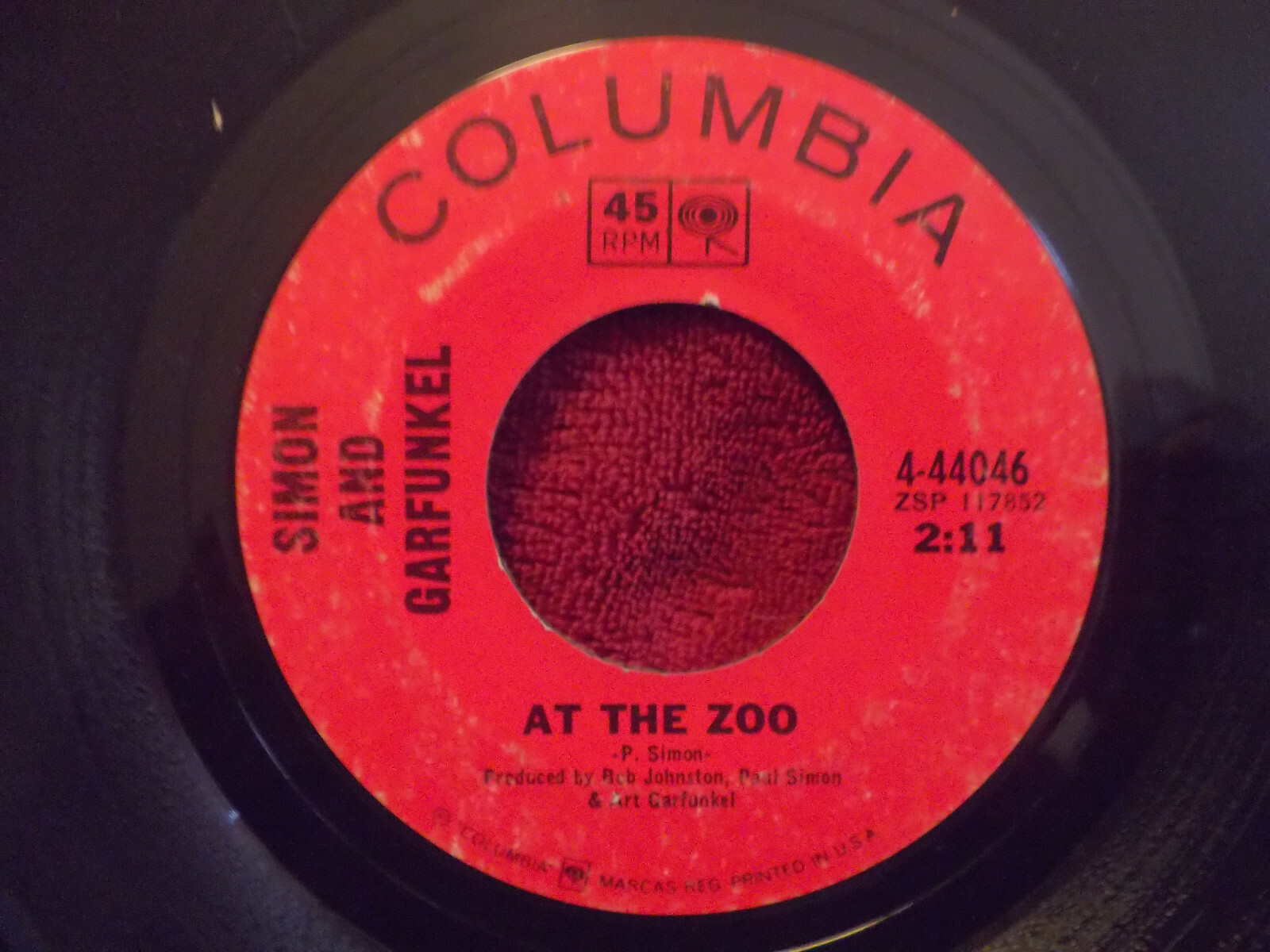 Simon & Garfunkel – The 59th Street Bridge Song / At the Zoo (US-Single), Bild 2