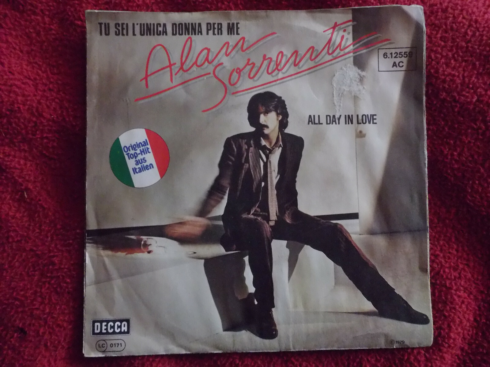 Alan Sorrenti – Tu sei l´unica donna per me / All day in love (Decca 7″ Single, 1979), Bild 2