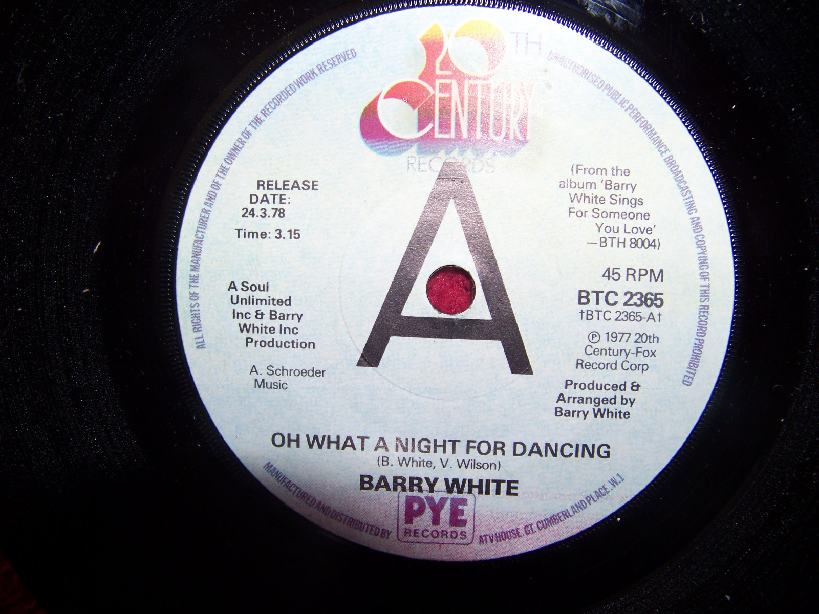 Barry White – Oh what a night for dancing / You´re so good, you´re so bad – Single