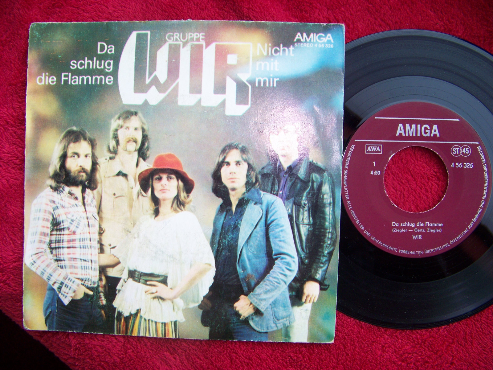 Gruppe Wir – Da schlug die Flamme zu / Nicht mit mir (Amiga Single)