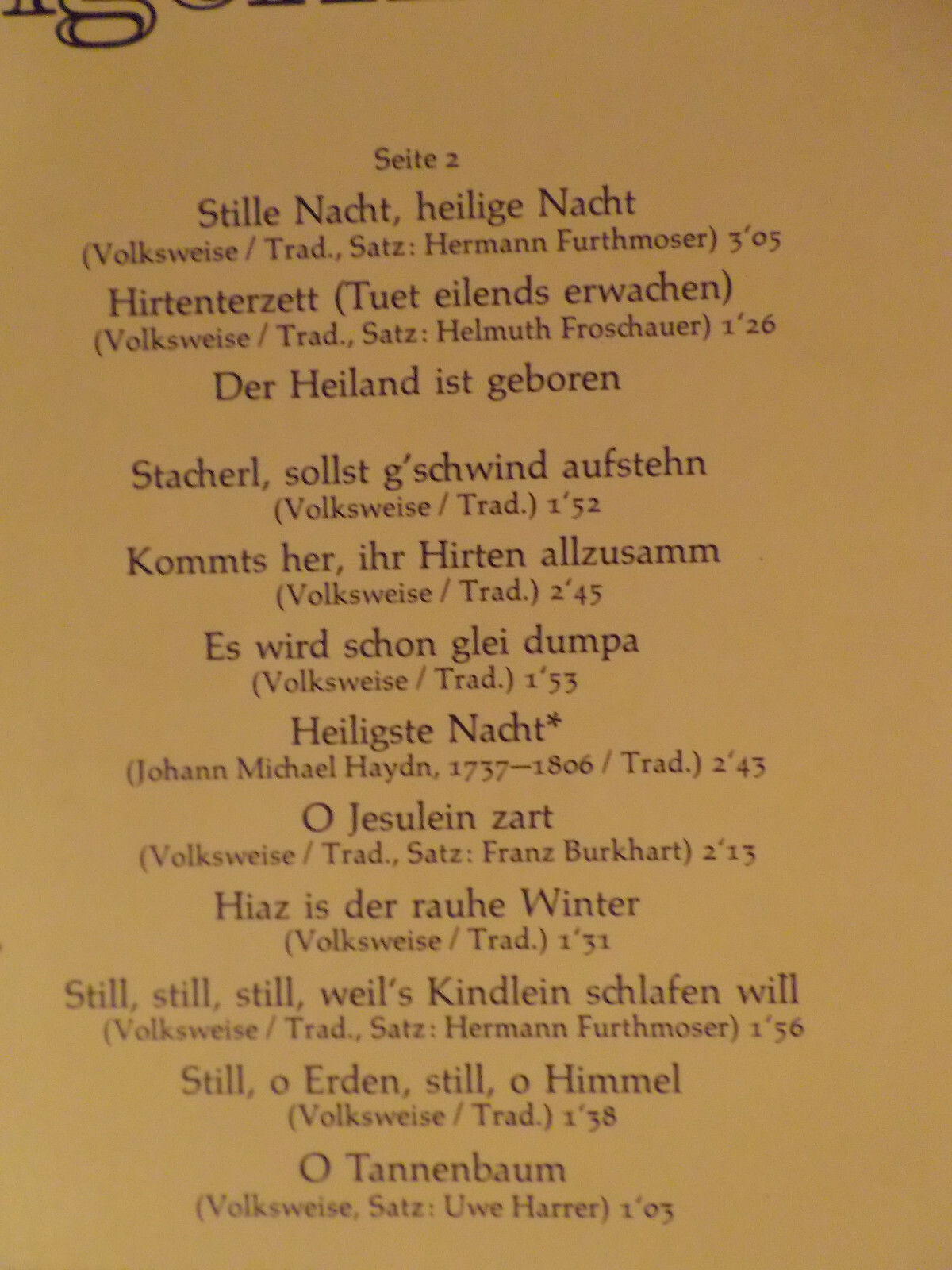 Wiener Sängerknaben – Weihnachten mit den Wiener Sängerknaben (Acanta Records, BB 21.719, LP, 1977), Bild 4