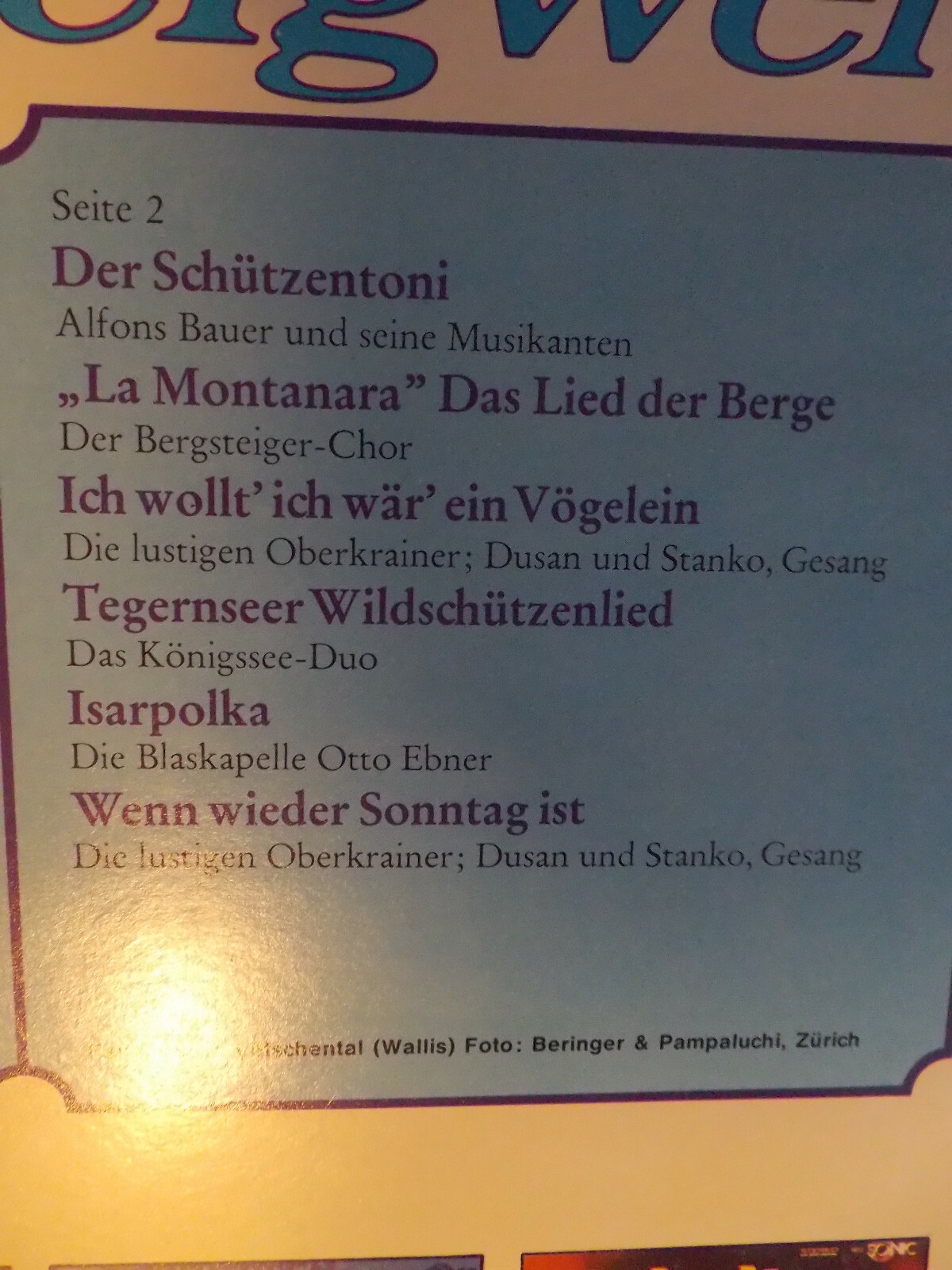 Alfons Bauer – Fröhlich klingende Bergwelt (Sonic Records 9016, LP), Bild 6