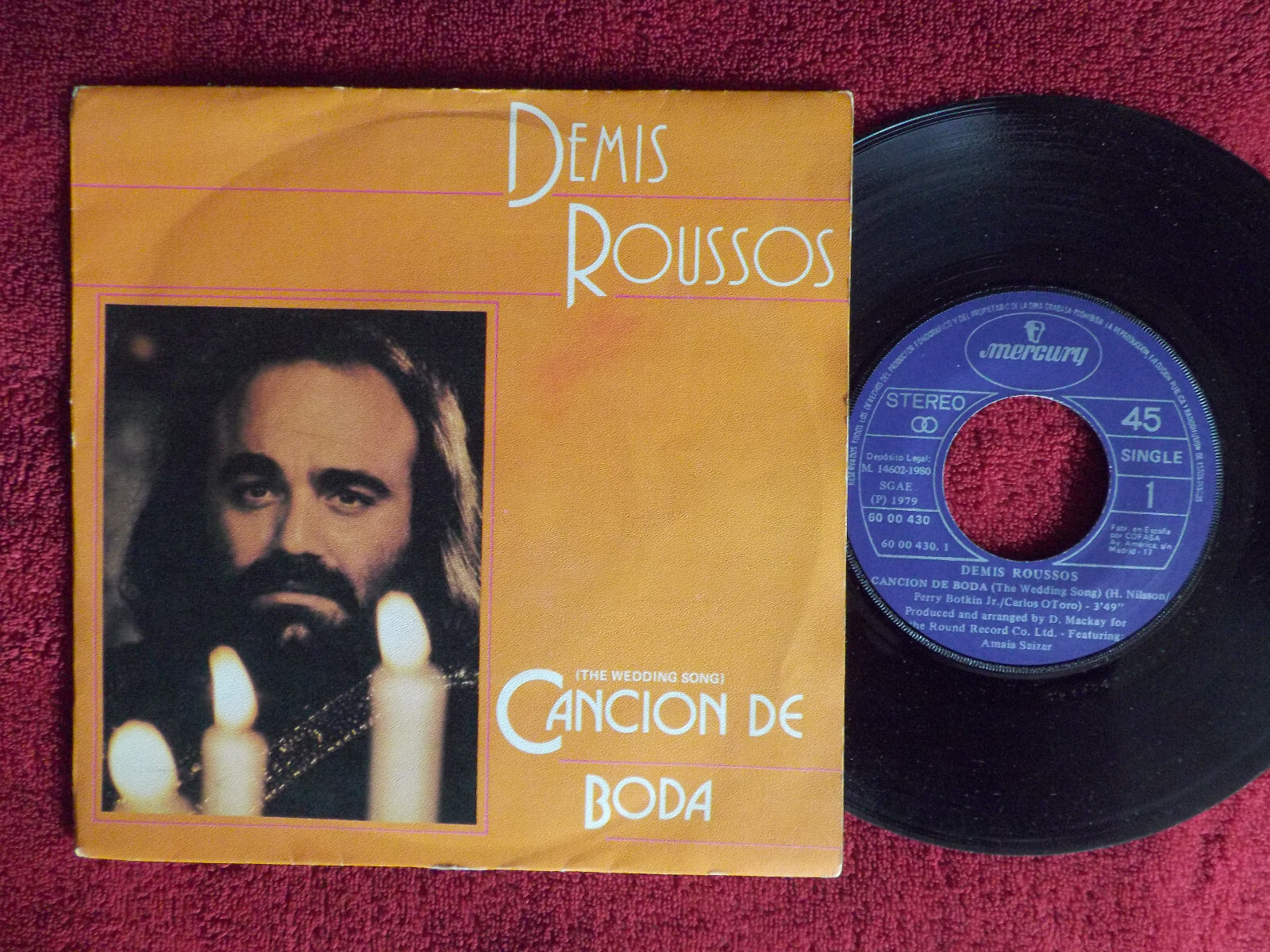 Demis Roussos – Cancion de boda / Highway home | Mercury Records, Spanien 1980