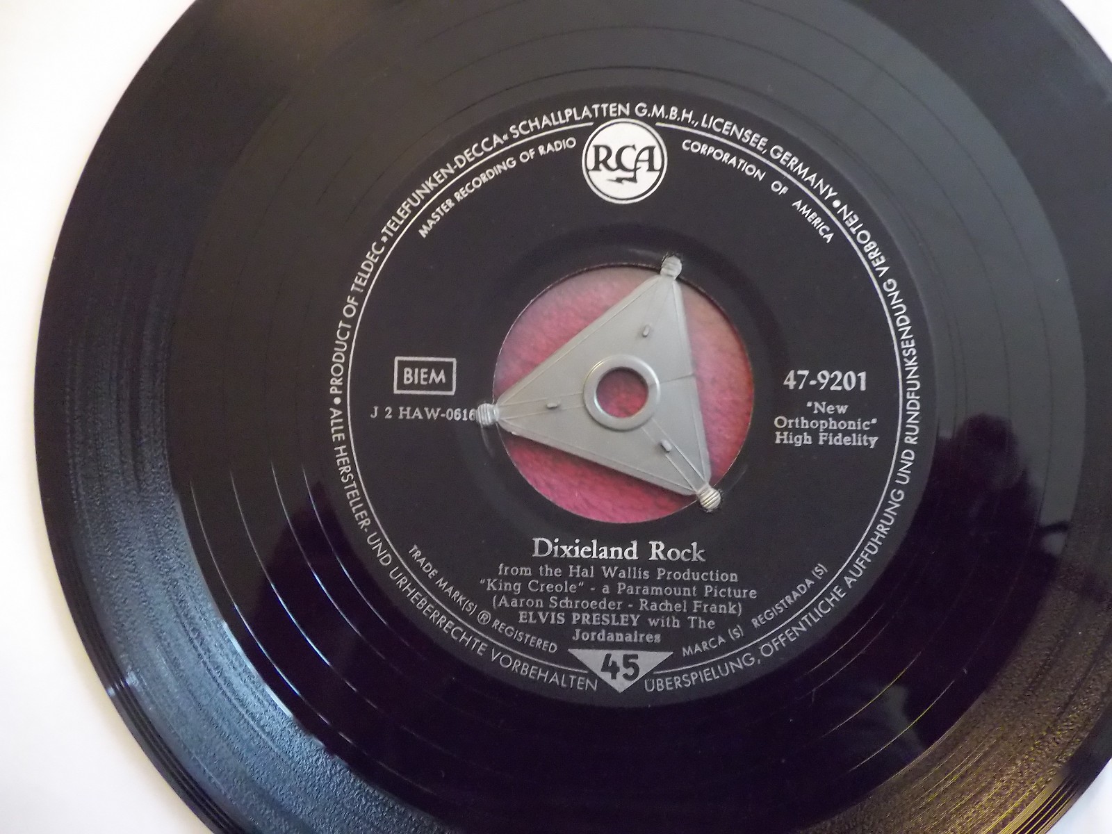 Elvis Presley – King Creole / Dixieland rock (RCA Records, 45er-Single), Bild 2