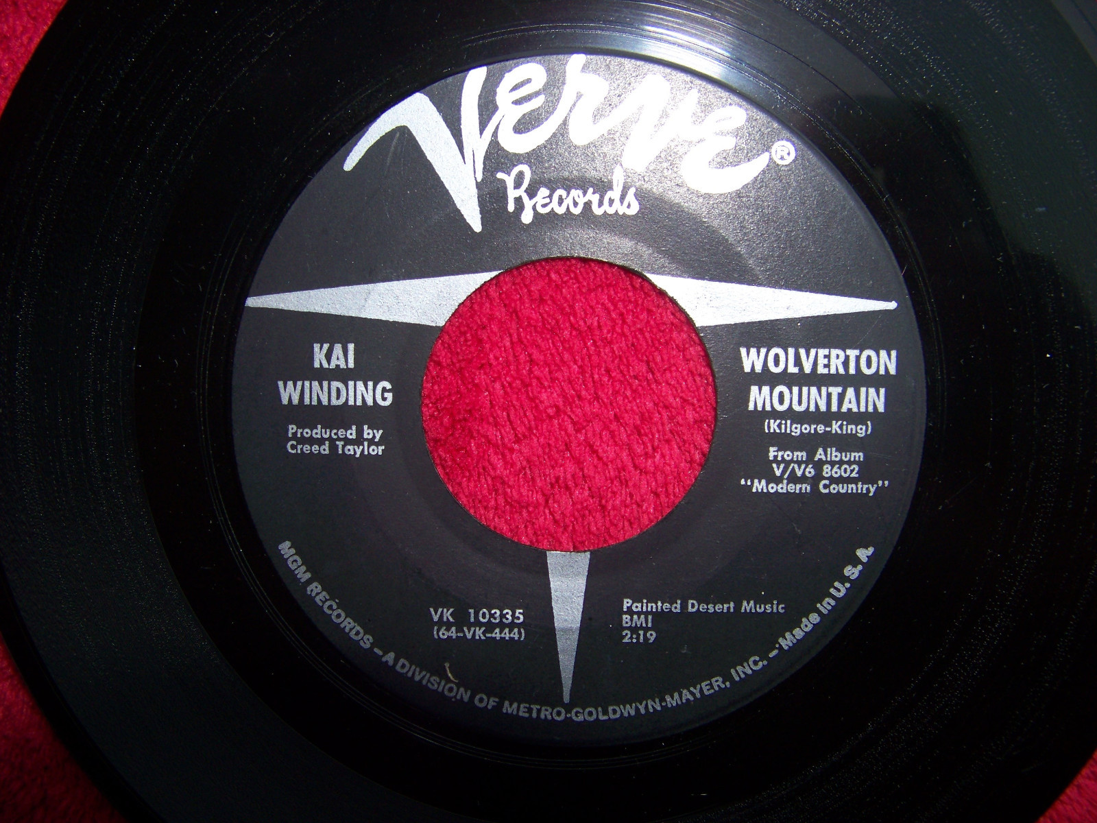 Kai Winding – Wolverton Mountain / Dear Heart (Verve, VK  10335, US)