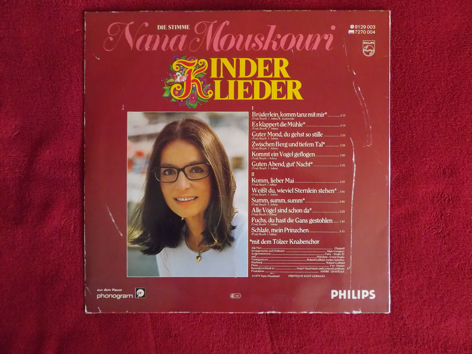 Nana Mouskouri – Kinderlieder (Philips Records, LP, 1979), Bild 2