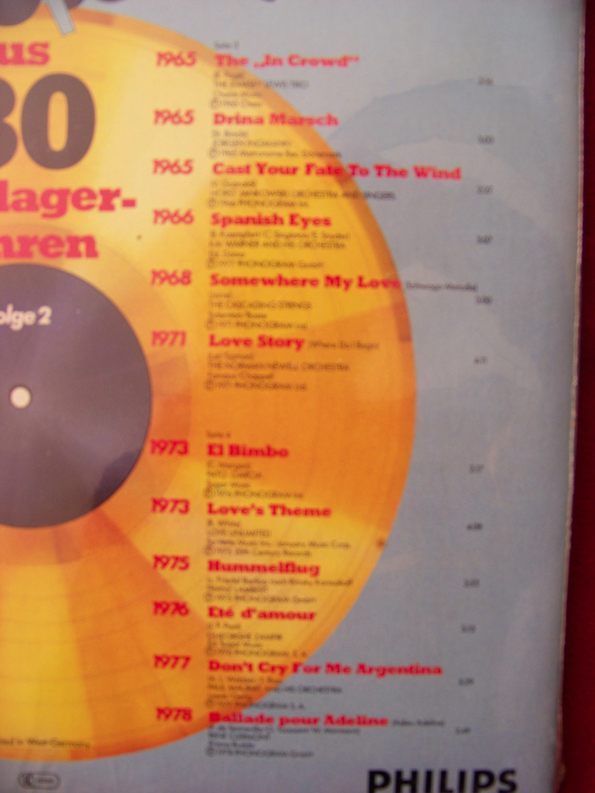 V.A. – Instrumental Superhits aus 30 Schlagerjahren | Philips D-LP, Bild 3