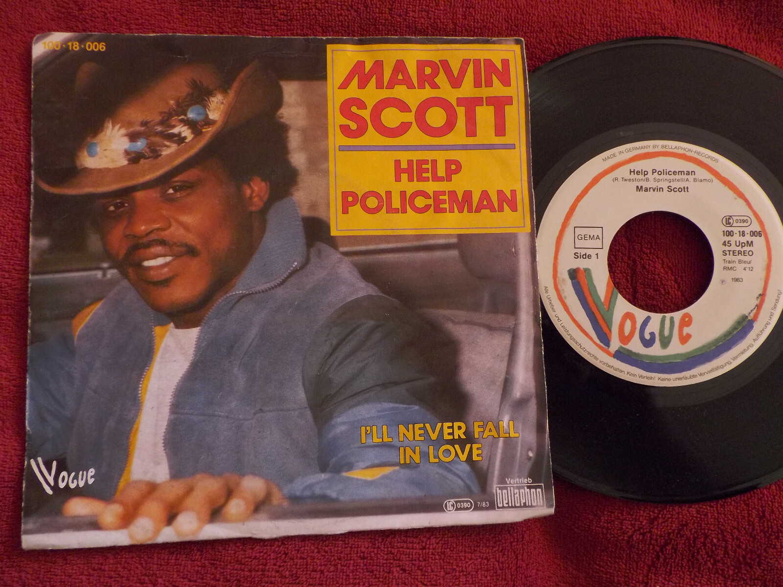 Marvin Scott – Help Policeman / I´ll Never Fall in Love (Vogue Records, 1983)