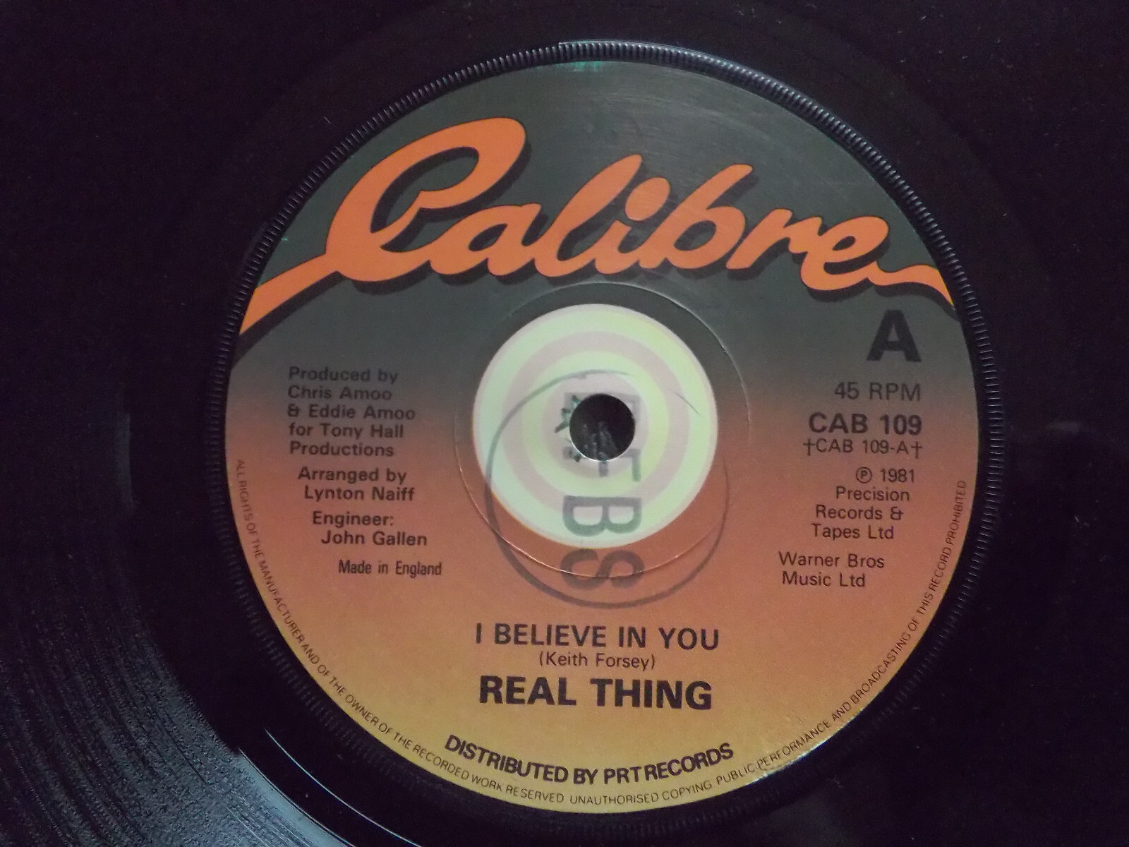 Real Thing – I believe in you / You´re my number one (7″-Single, 1981), Bild 2