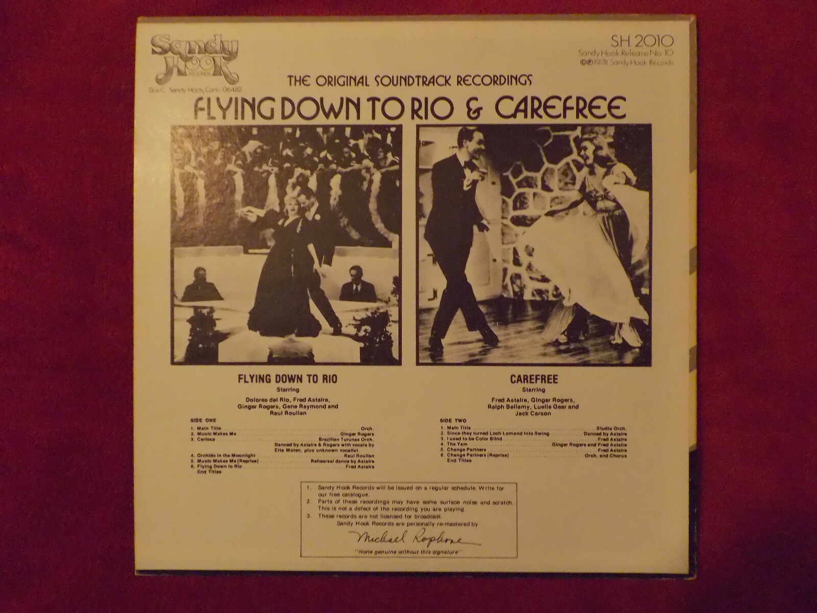 Fred Astaire & Ginger Rogers – Flying Down to Rio & Carefree (LP), Bild 2