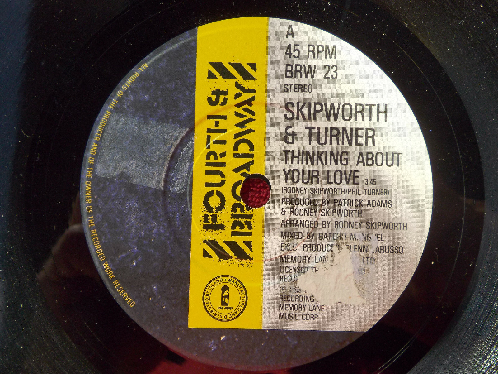 Skipworth & Turner – Thinking about your love / Thinking about your love (Instr.), 7″-Single