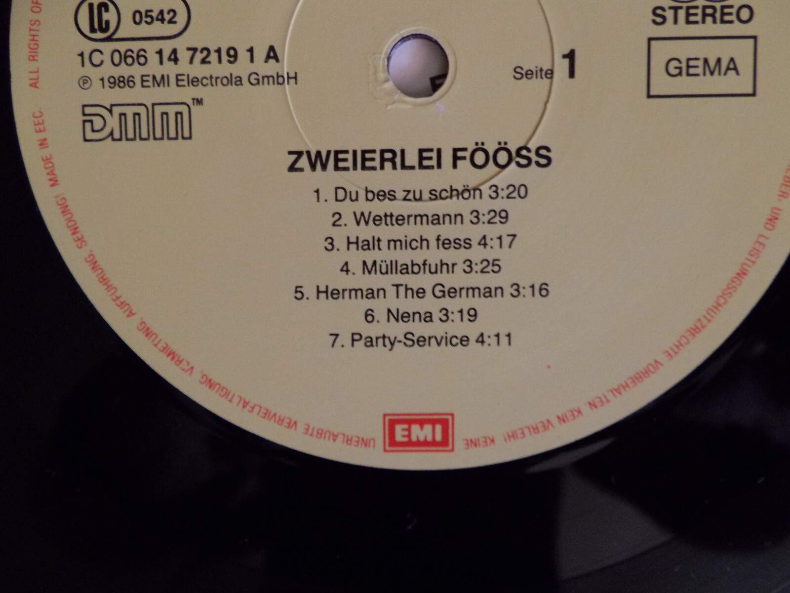 Bläck Fööss – Zweierlei Fööss · EMI · LP, 1986, Bild 3