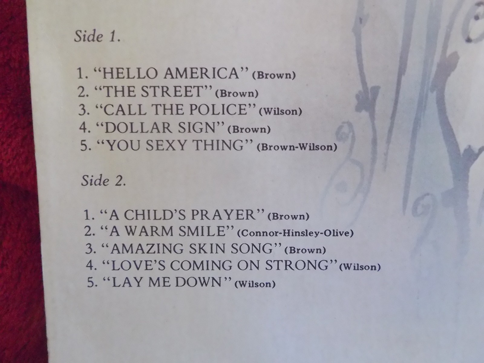 Hot Chocolate – Hot Chocolate (LP, RAK Records, 1975), Bild 3
