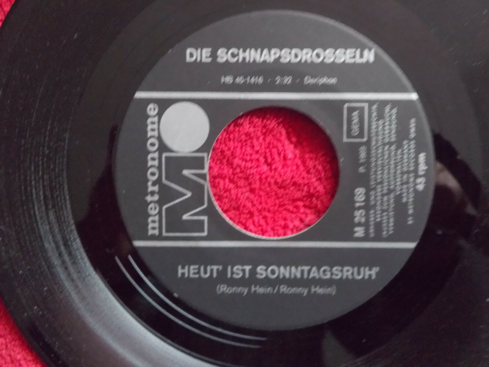 Die Schnapsdrosseln – Heut´ ist Sonntagsruh´ / Wenn ich der Himmel wär´ (Metronome, 1969), Bild 2