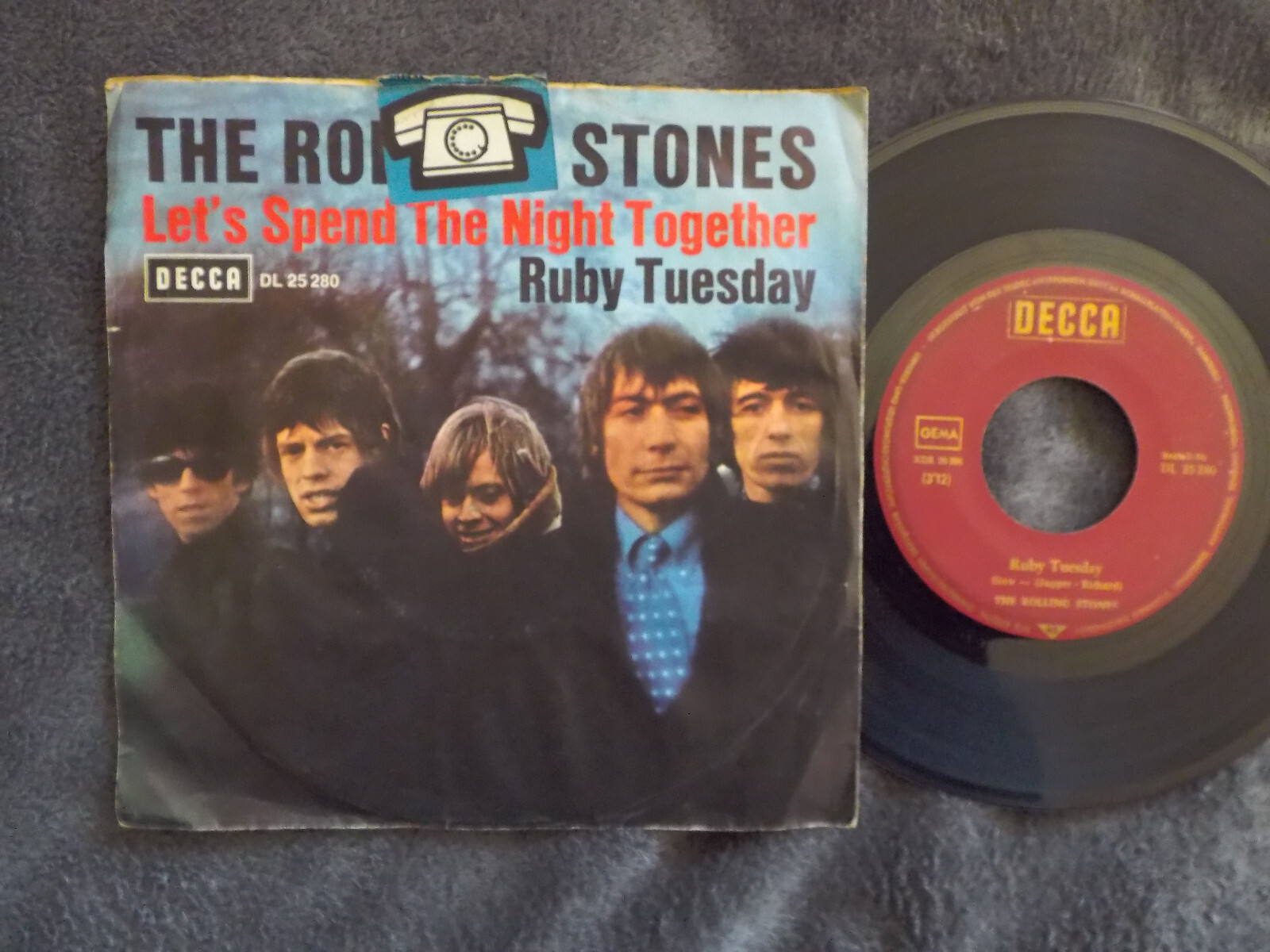 The Rolling Stones – Let´spend the night together / Ruby Tuesday · Decca · DL 25 280, Bild 2