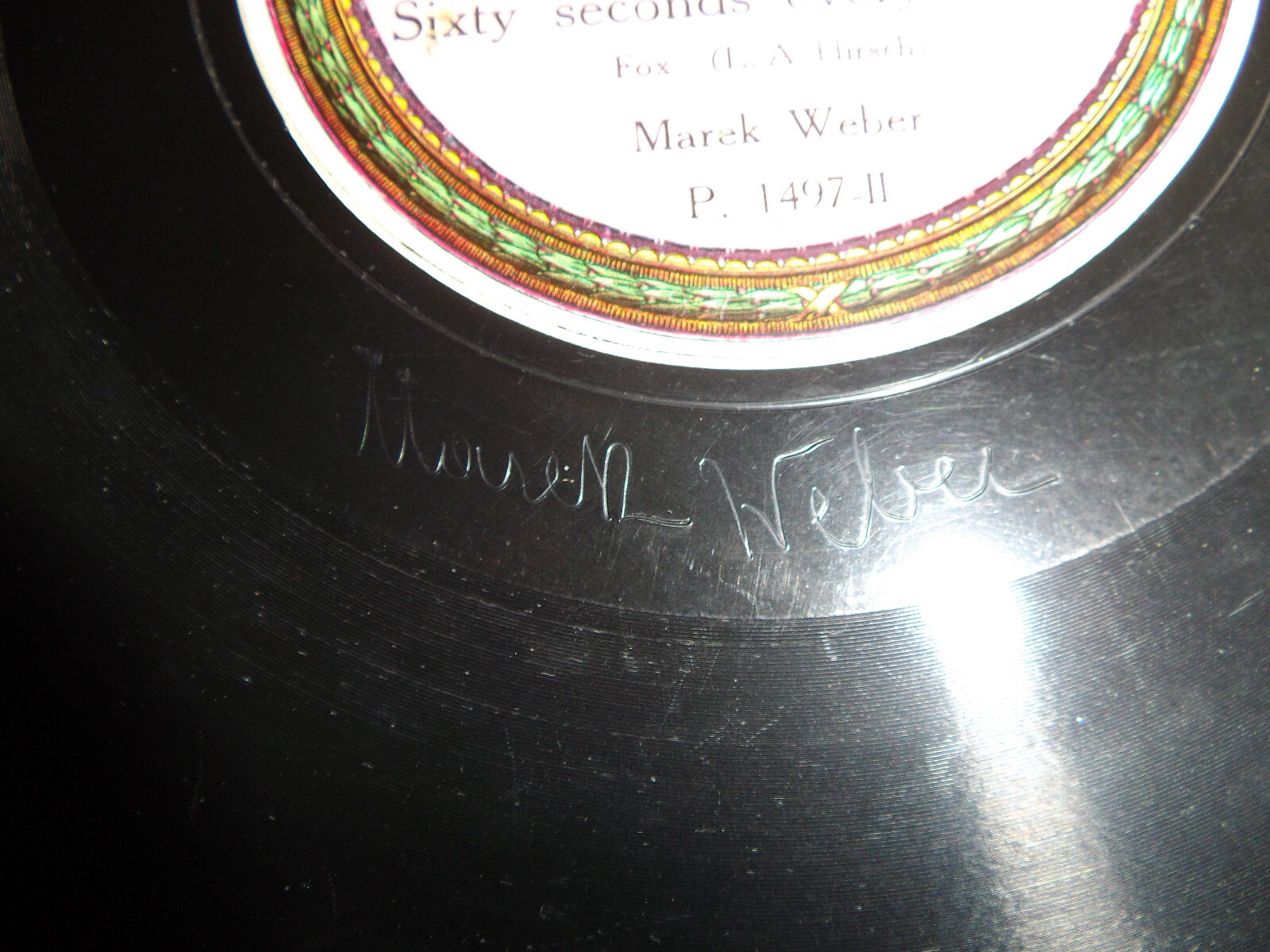 Marek Weber – Wee, wee Marie / Sixty seconds every minute (Schellack, 78 U/min), Bild 5