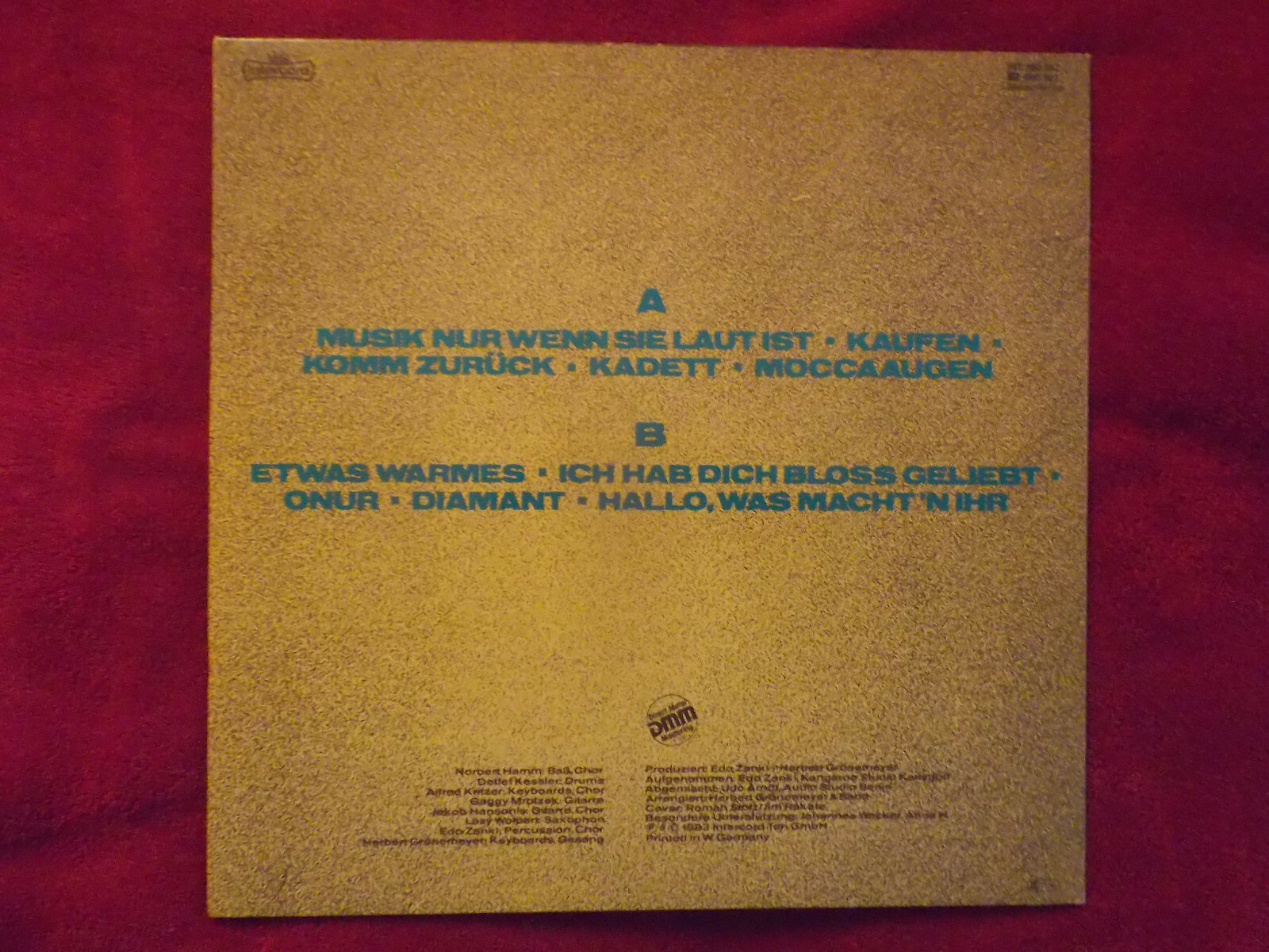 Herbert Grönemeyer – Gemischte Gefühle | Intercord LP, 1983, Bild 2