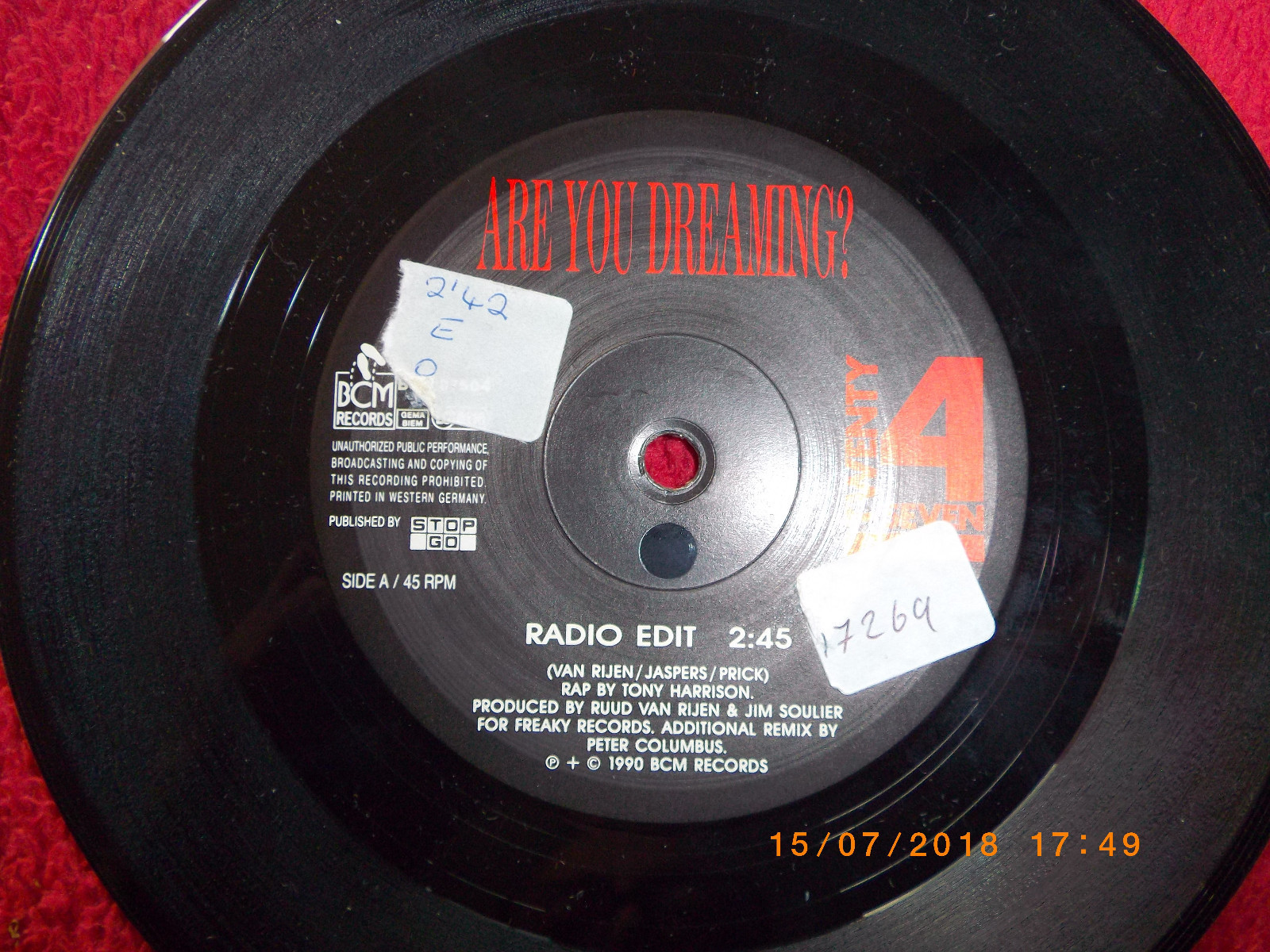 Twenty 4 Seven – Are You Dreaming (BCM Records, 1990)